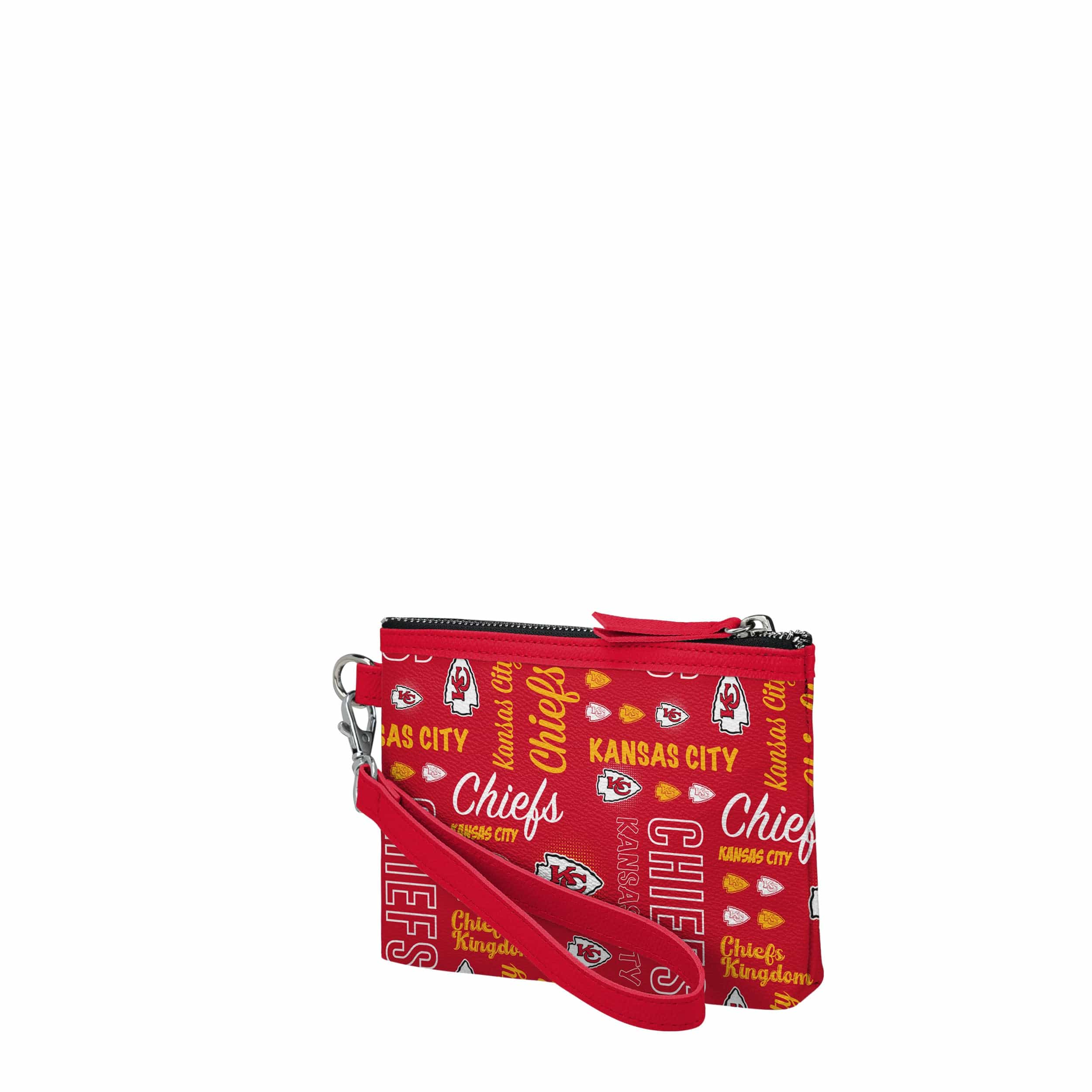 Kansas City Chiefs NFL Spirited Style Printed Collection Repeat Logo Wristlet - Image 2