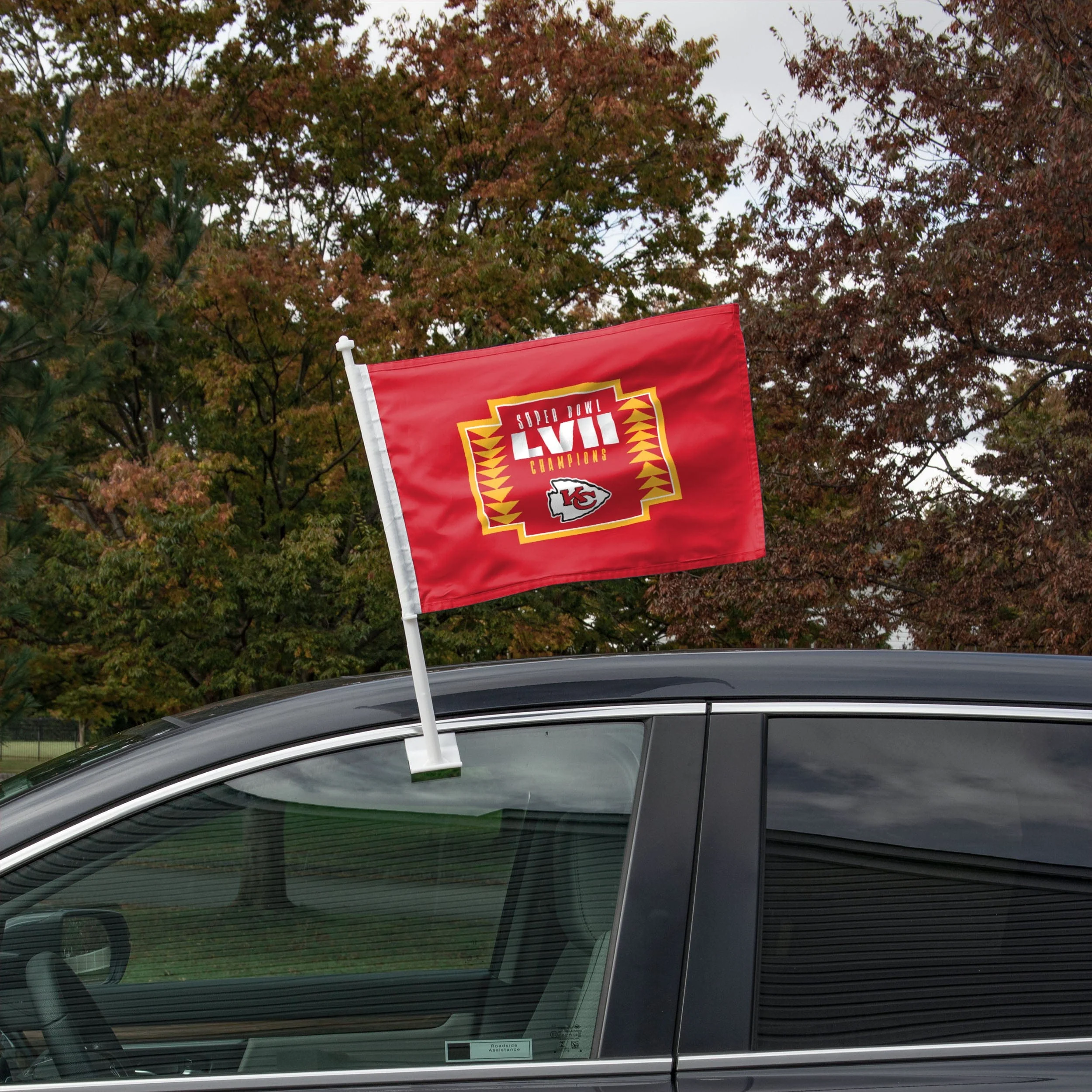 Kansas City Chiefs NFL Super Bowl LVII Champions 2 Pack Car Flag - Image 2
