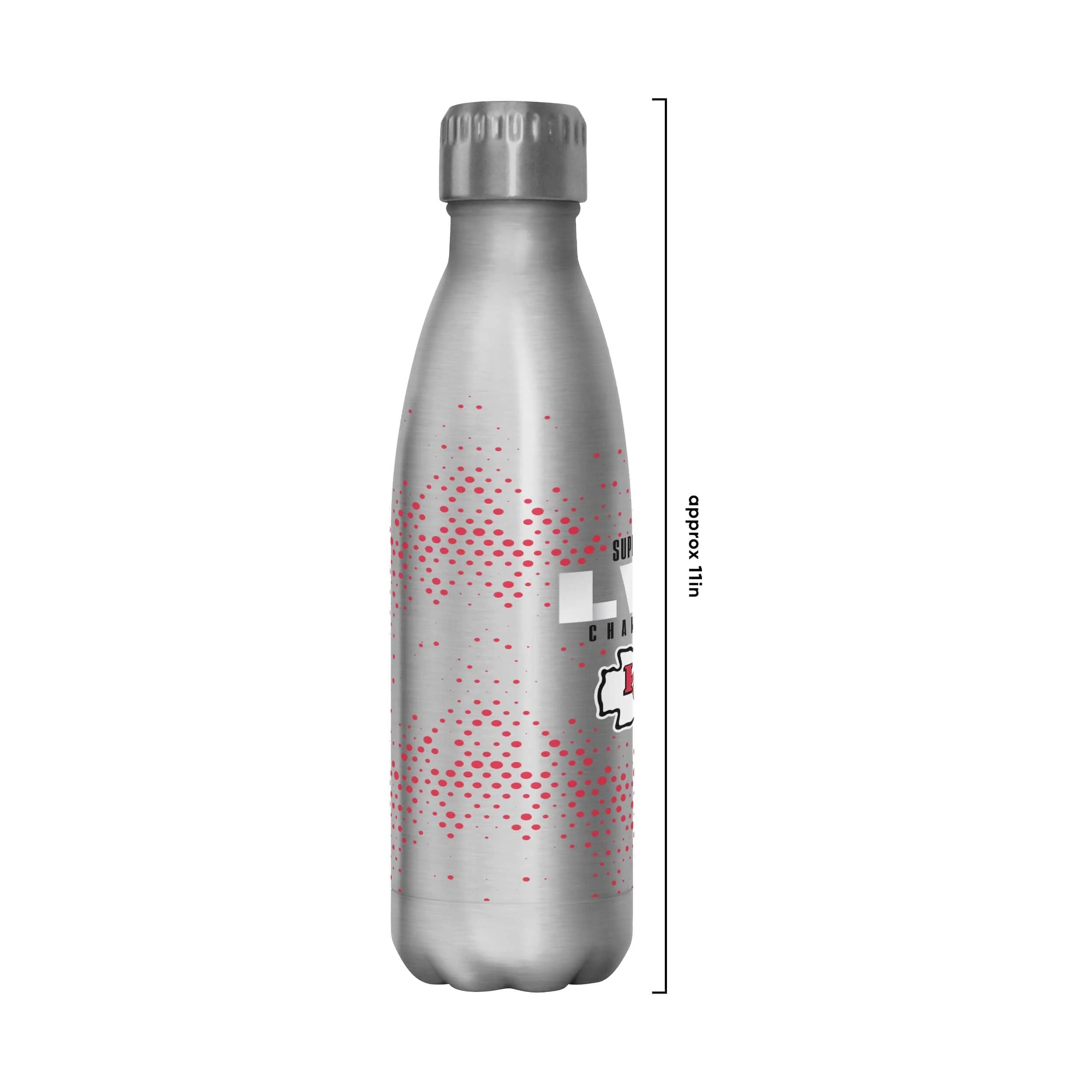 Kansas City Chiefs NFL Super Bowl LVII Champions Gray Digital 17 oz Stainless Steel Bottle - Image 4