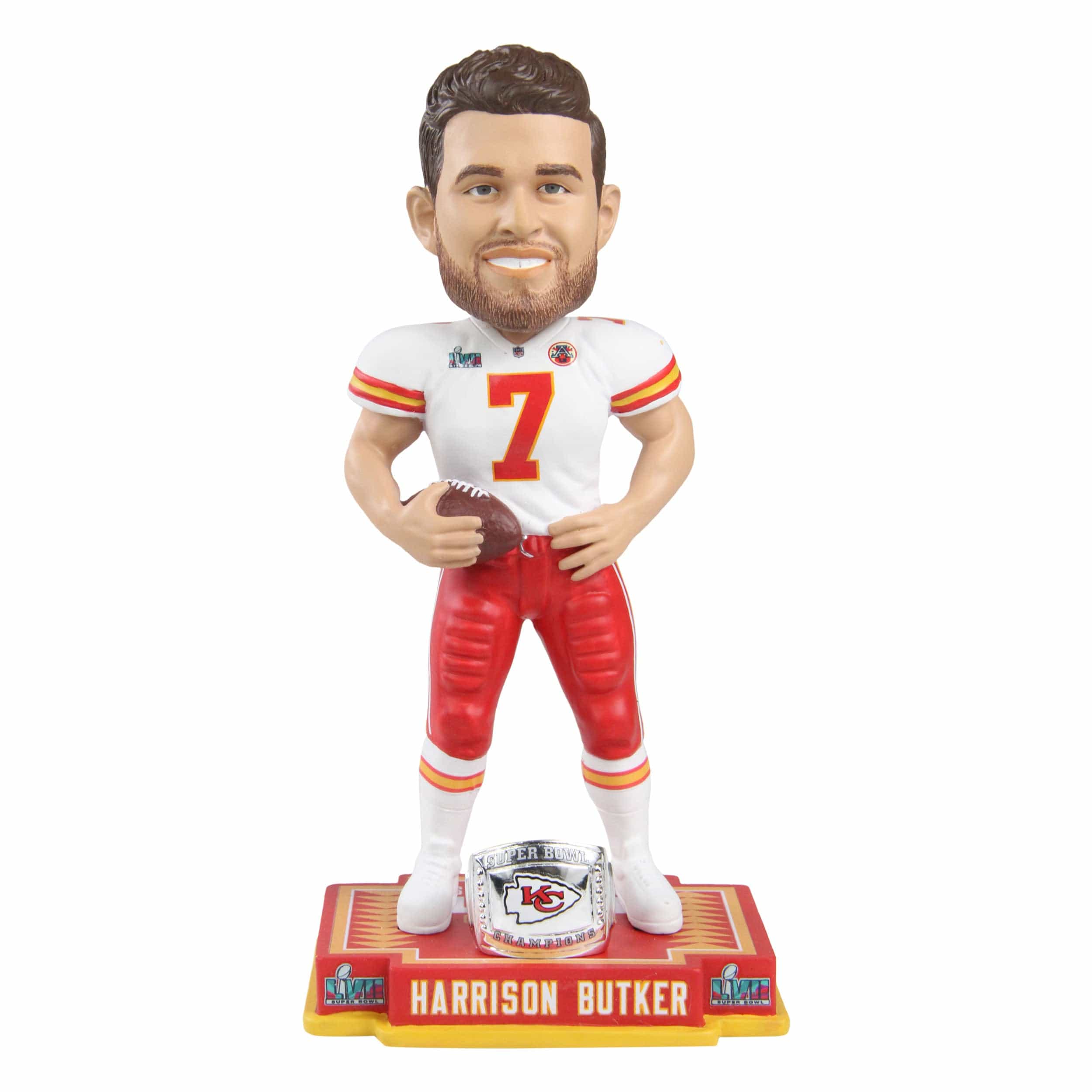 Kansas City Chiefs NFL Super Bowl LVII Champions Harrison Butker Bobblehead