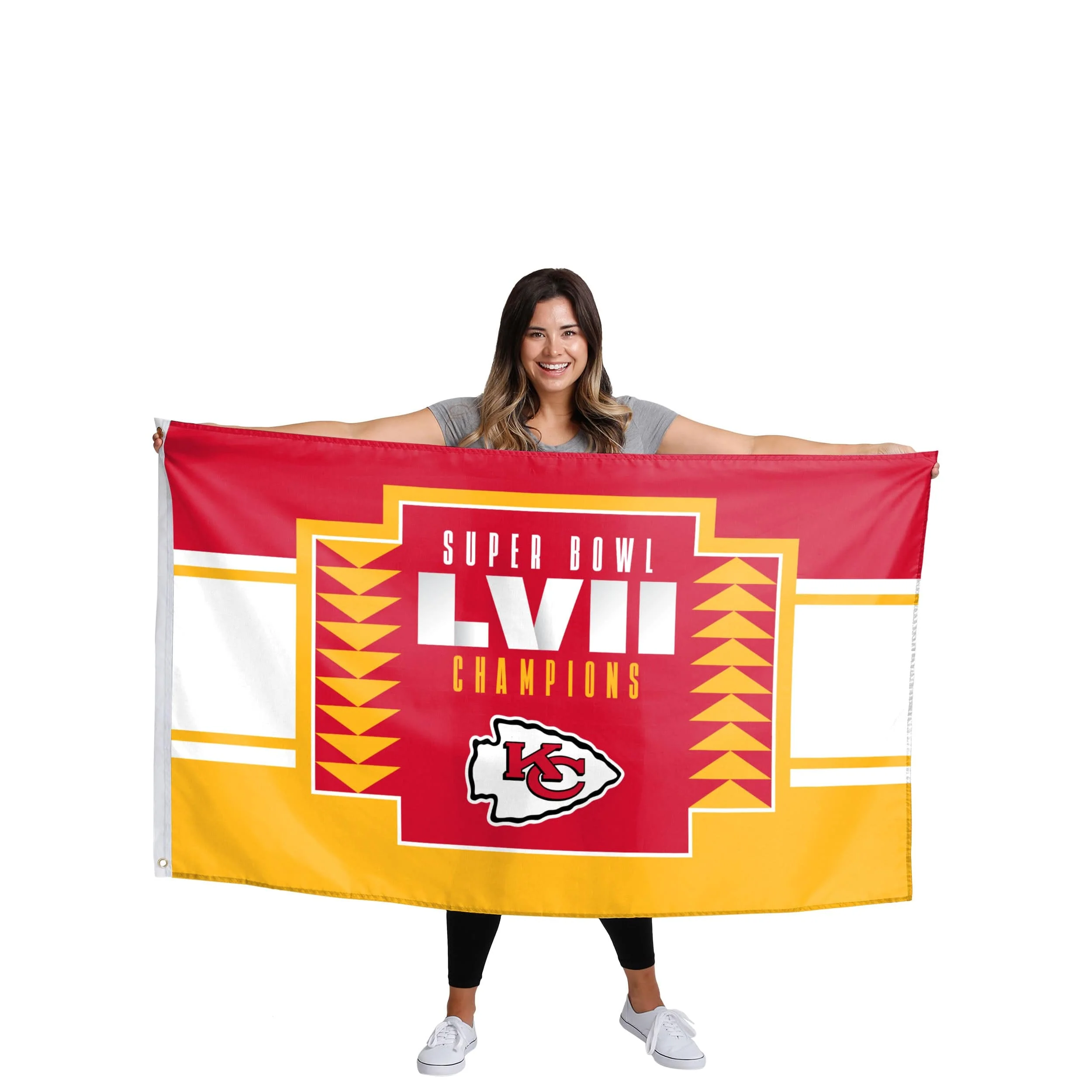 Kansas City Chiefs NFL Super Bowl LVII Champions Horizontal Flag - Image 2