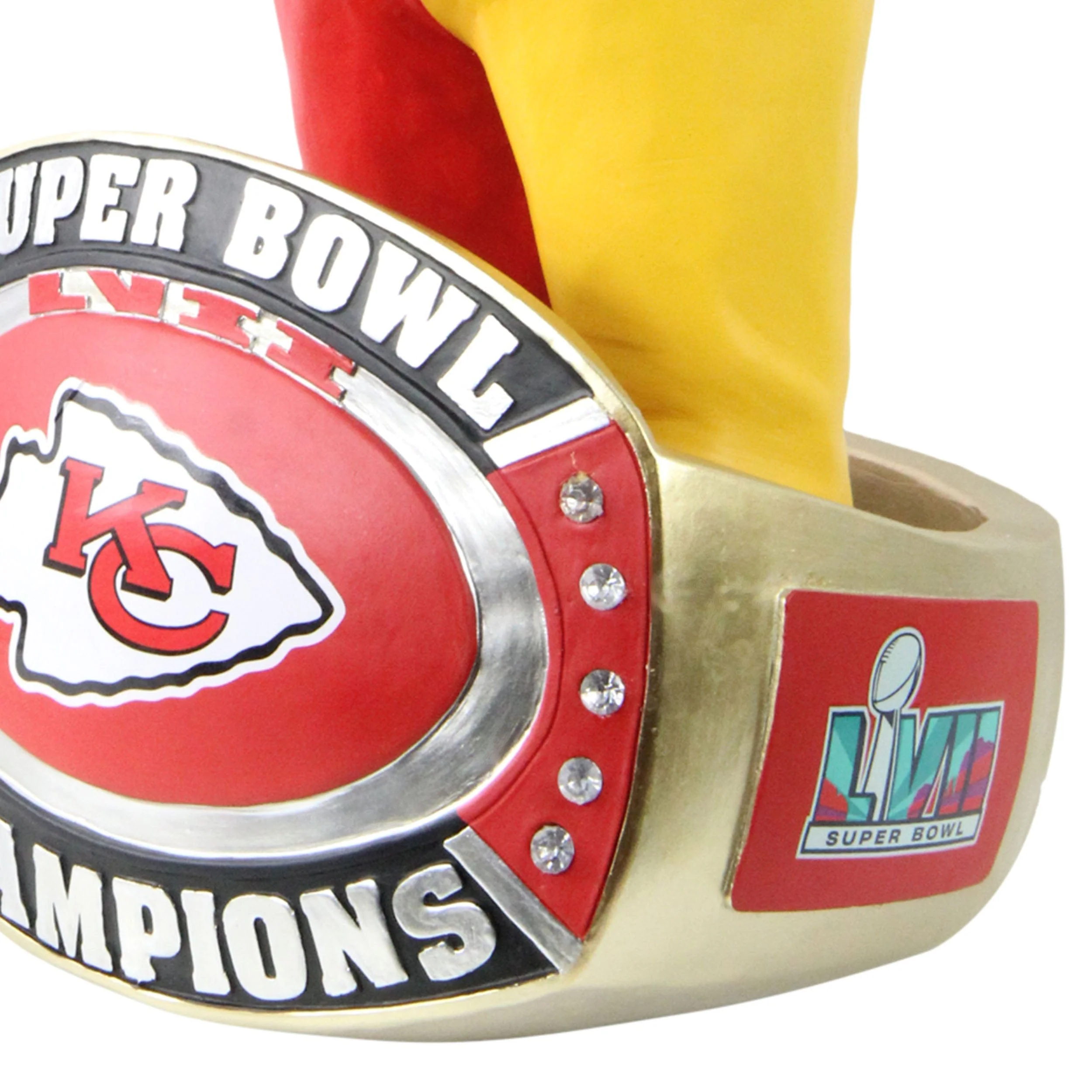 Kansas City Chiefs NFL Super Bowl LVII Champions KC Wolf 18 in Mascot Bobblehead - Image 3