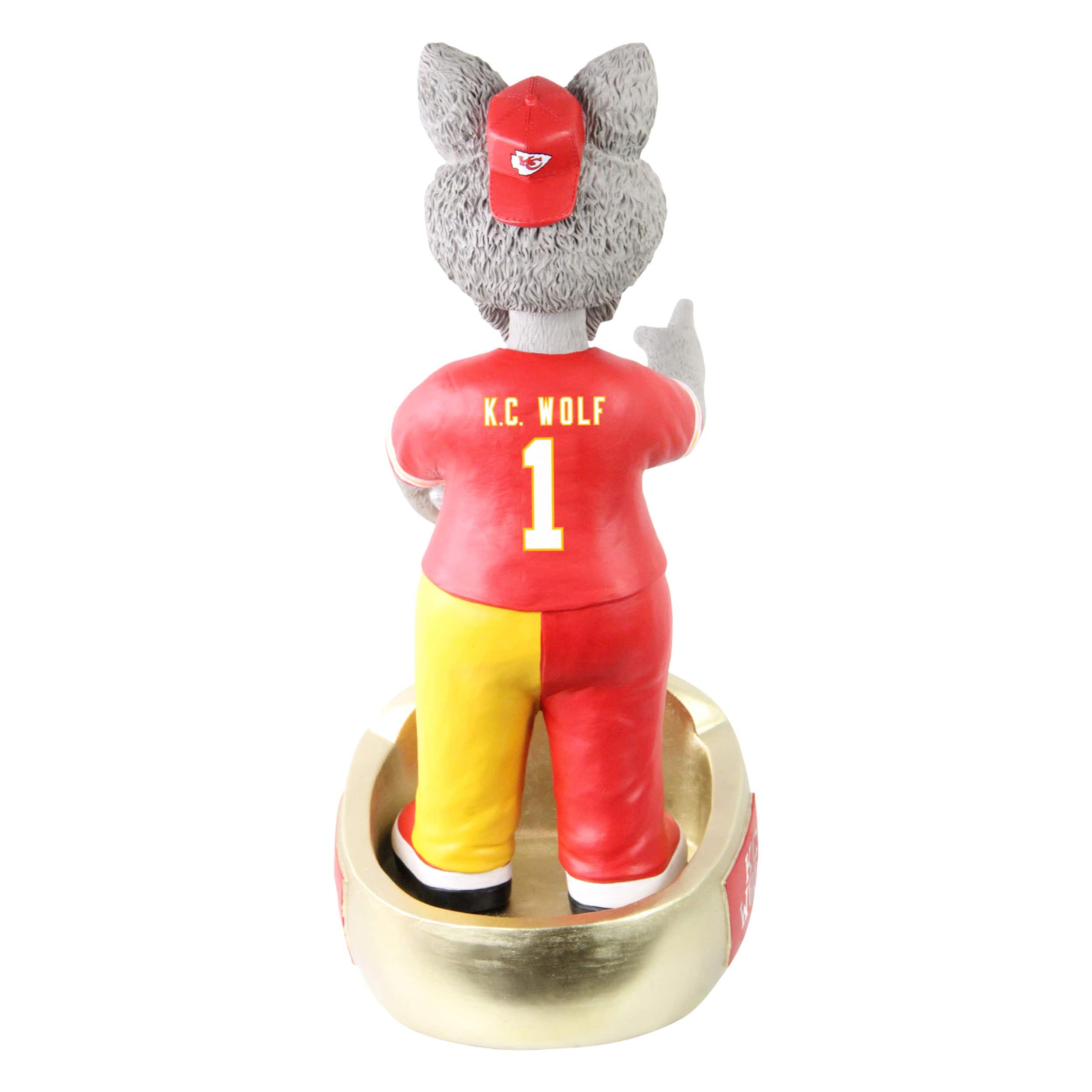 Kansas City Chiefs NFL Super Bowl LVII Champions KC Wolf 18 in Mascot Bobblehead - Image 6