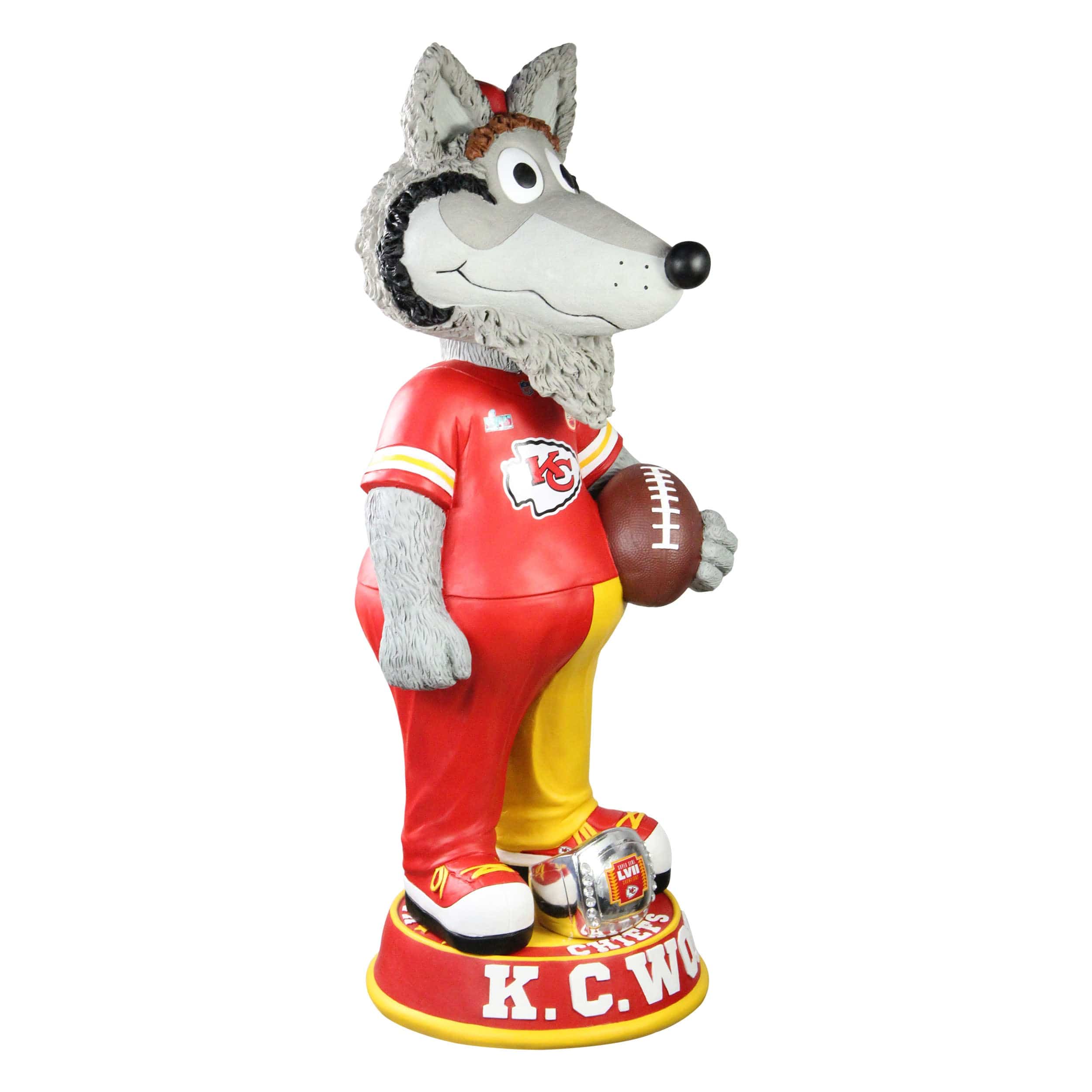Kansas City Chiefs NFL Super Bowl LVII Champions KC Wolf 3 Ft Mascot Bobblehead - Image 4