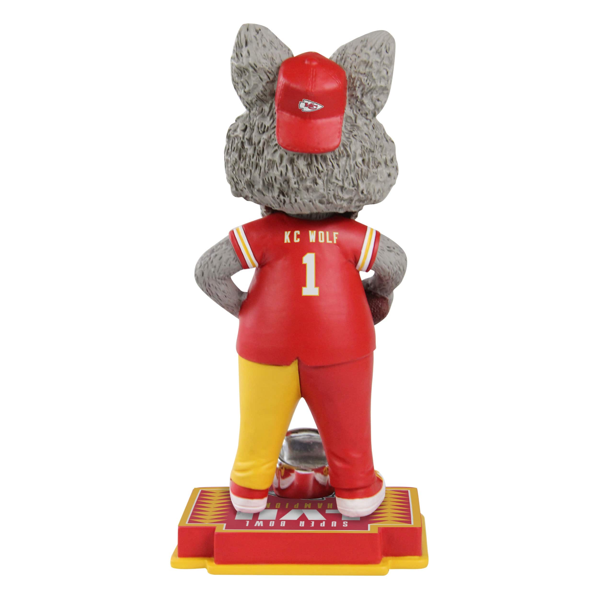 Kansas City Chiefs NFL Super Bowl LVII Champions KC Wolf Mascot Bobblehead - Image 5