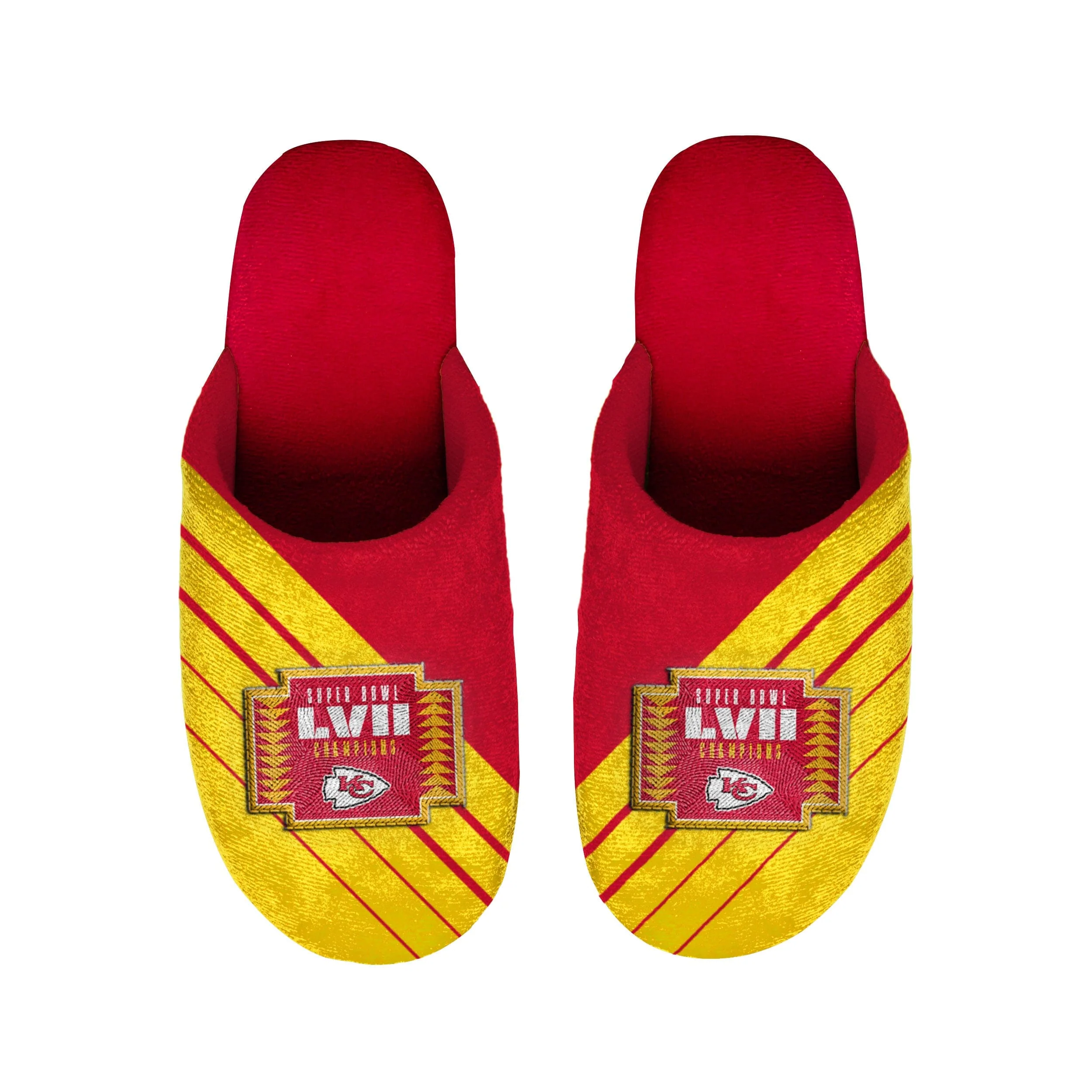 Kansas City Chiefs NFL Super Bowl LVII Champions Mens Big Logo Slipper