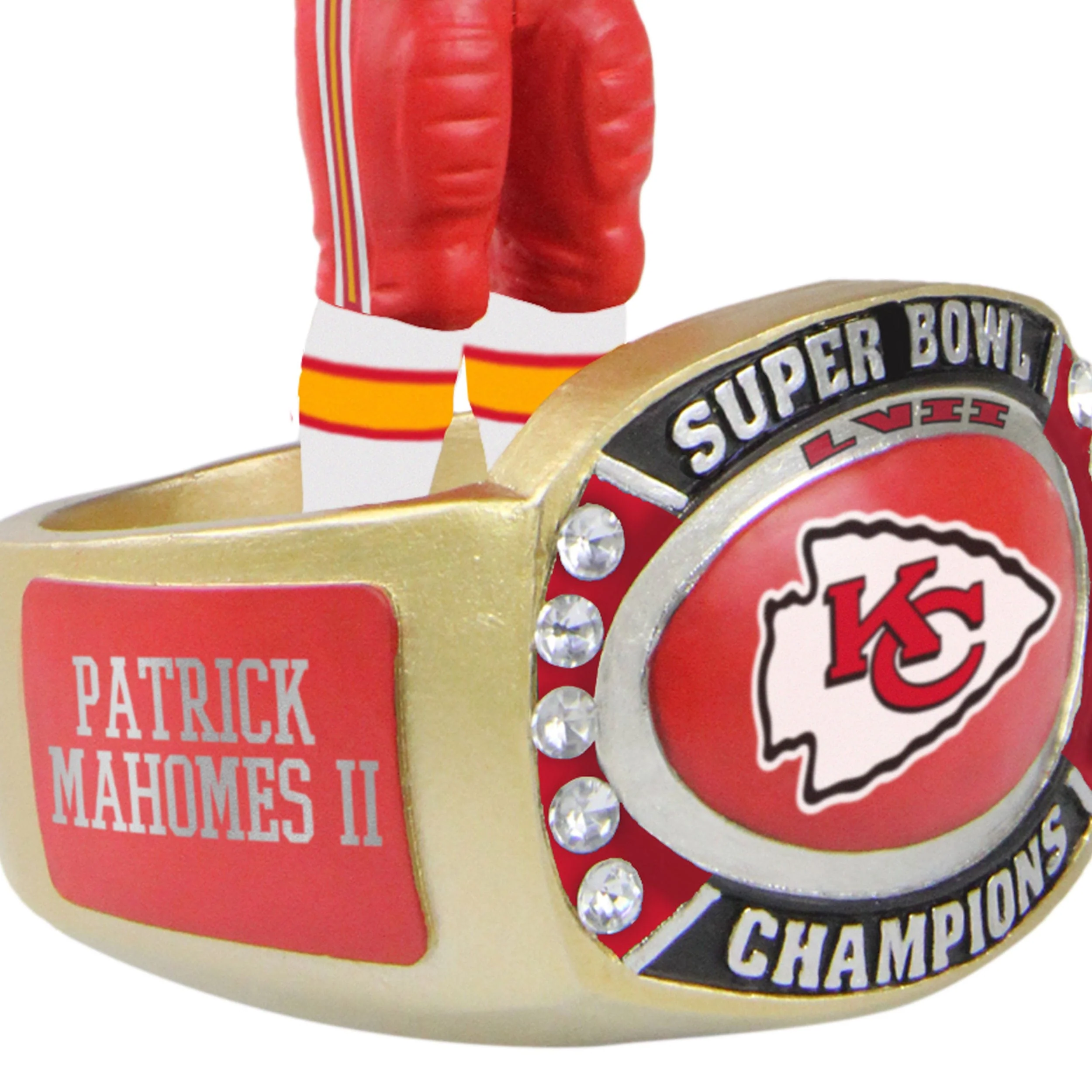 Kansas City Chiefs NFL Super Bowl LVII Champions Patrick Mahomes Ring Base Bighead Bobblehead - Image 4