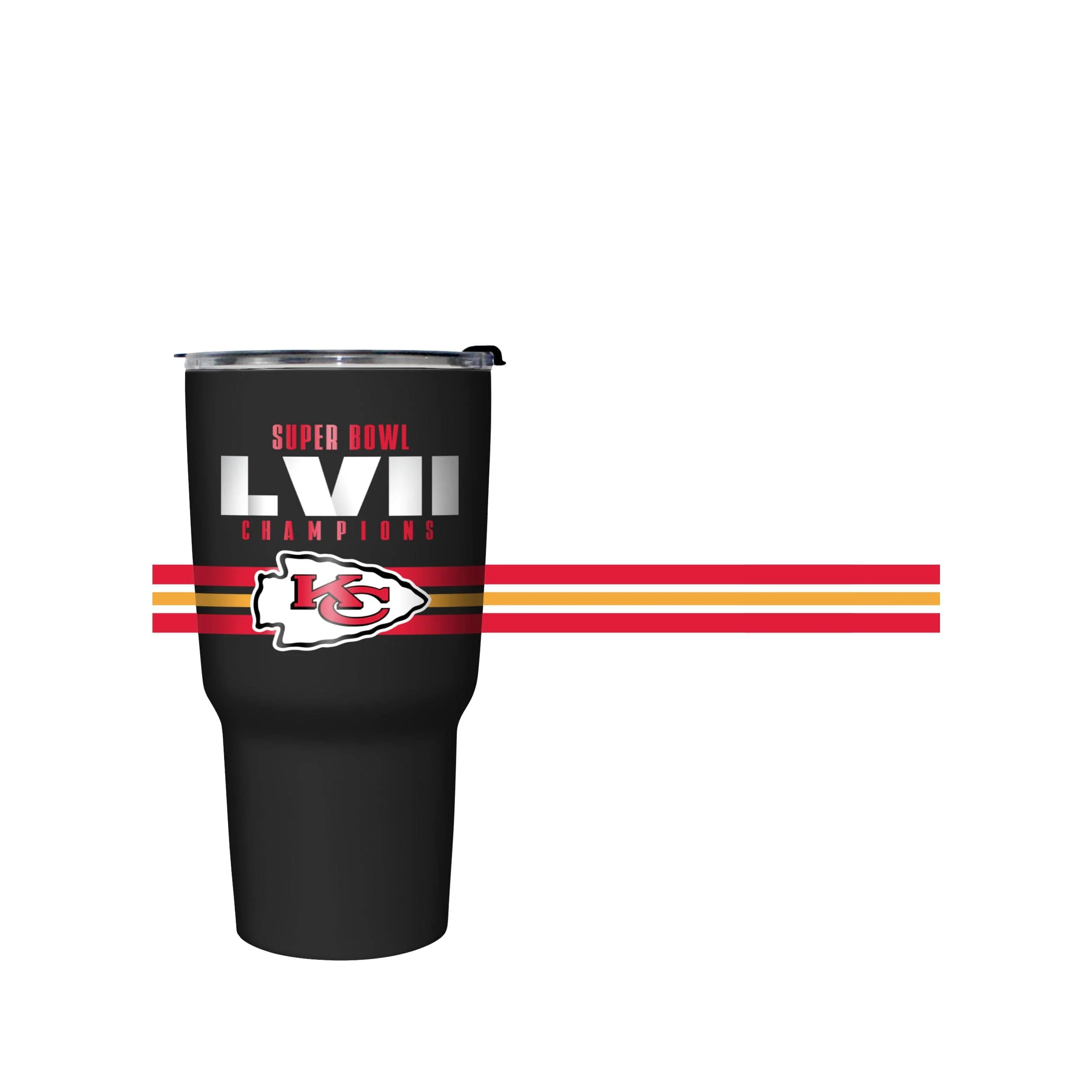 Kansas City Chiefs NFL Super Bowl LVII Champions Team Stripe 27 oz Stainless Steel Tumbler - Image 5
