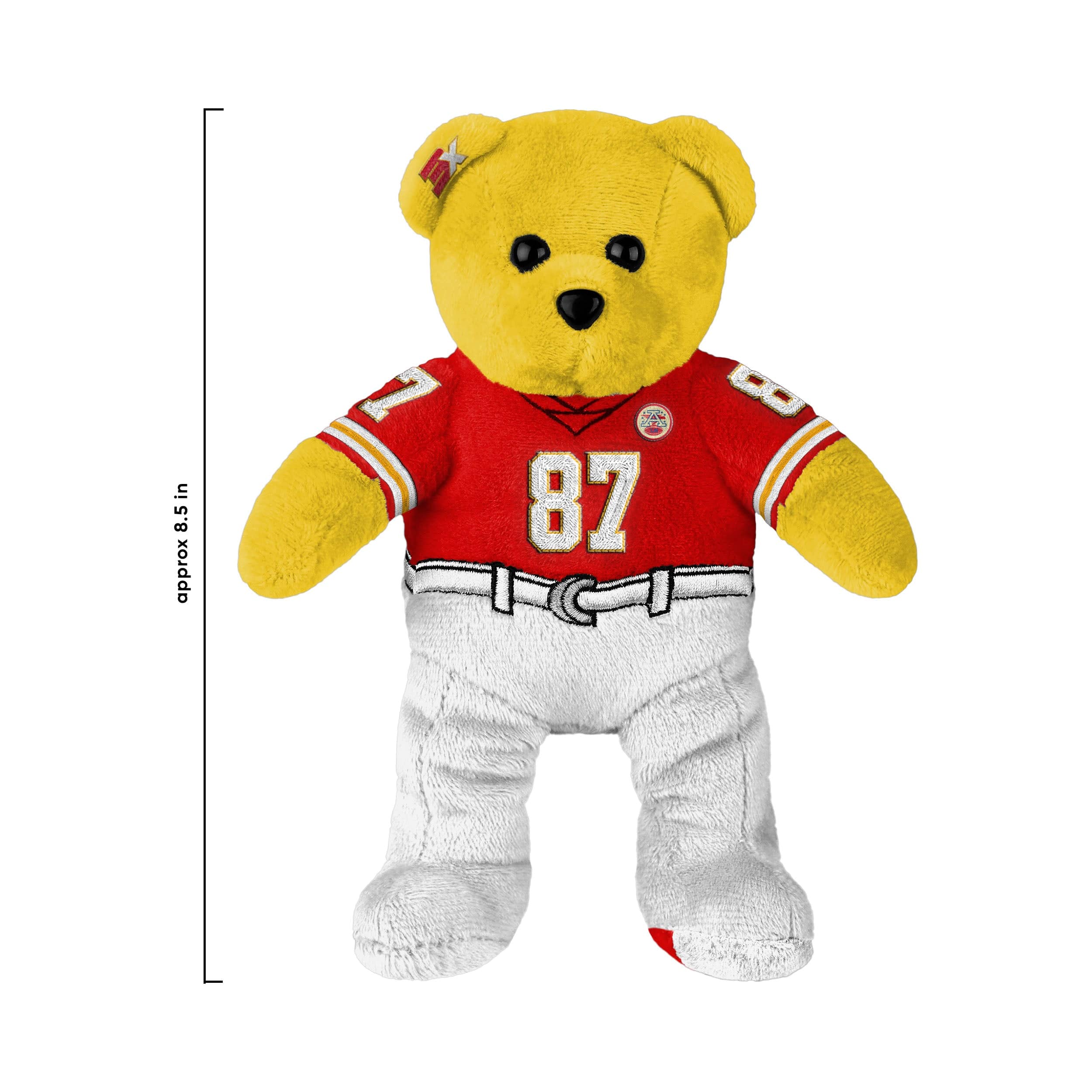 Kansas City Chiefs NFL Super Bowl LVIII Champions 3x Travis Kelce Team Beans Embroidered Player Bear - Image 3