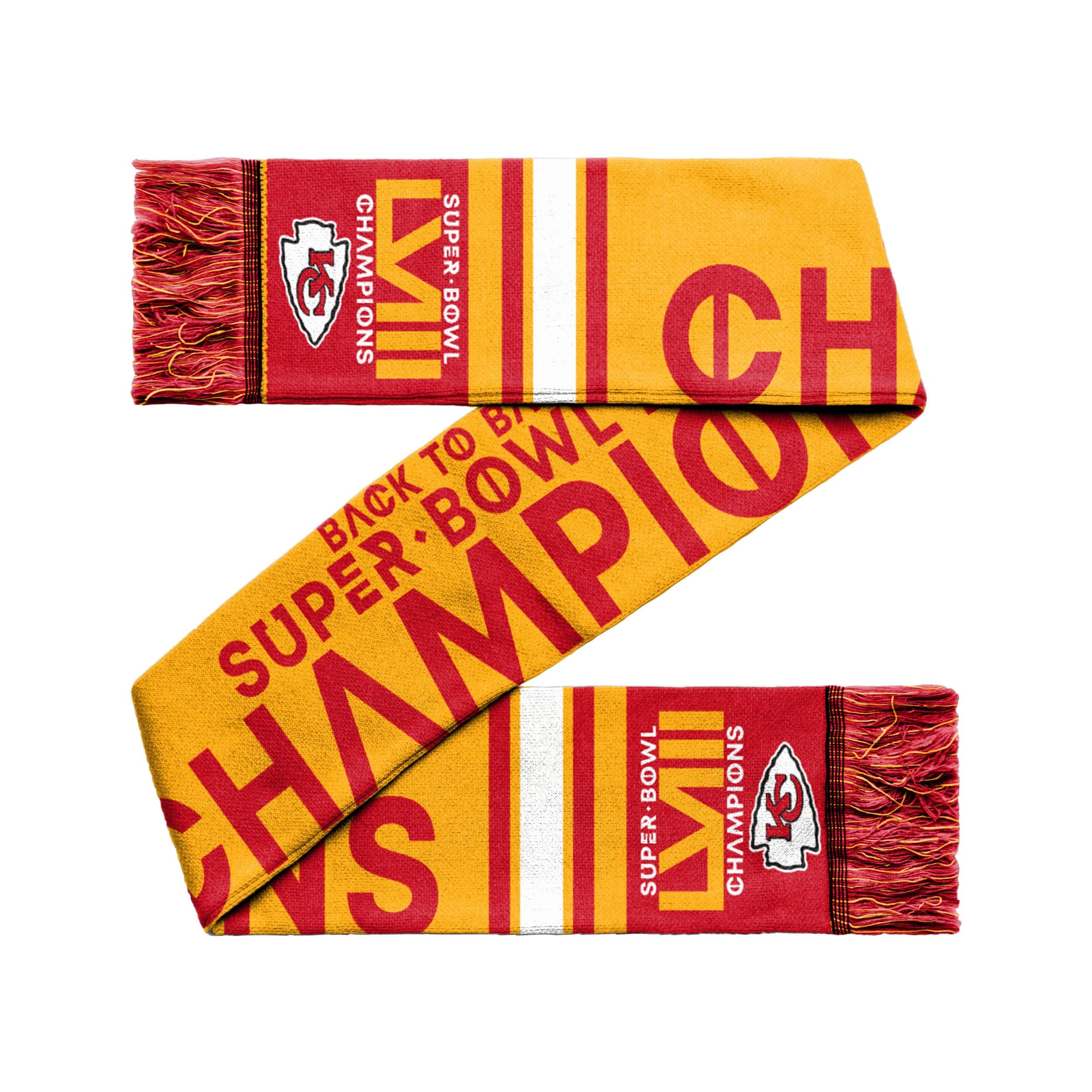 Kansas City Chiefs NFL Super Bowl LVIII Champions Acrylic Scarf - Image 2