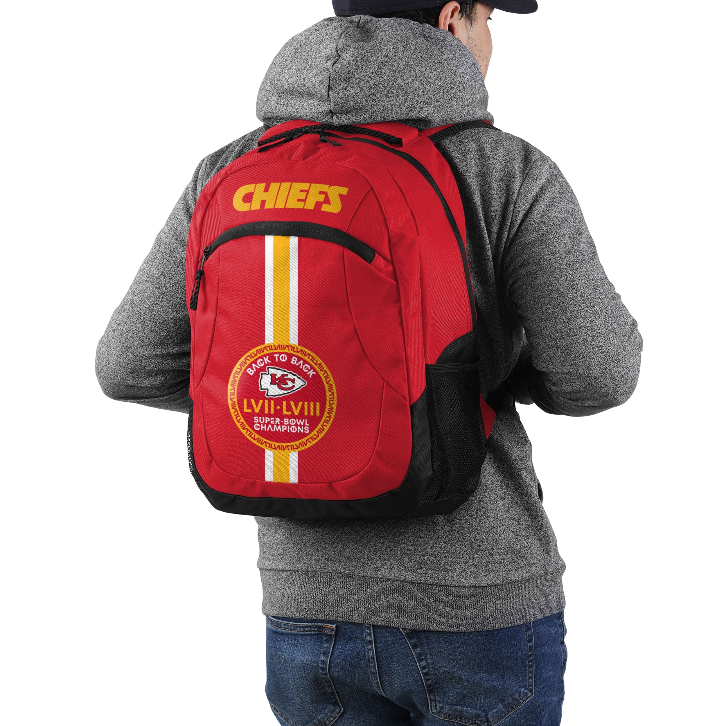 Kansas City Chiefs NFL Super Bowl LVIII Champions Action Backpack - Image 5