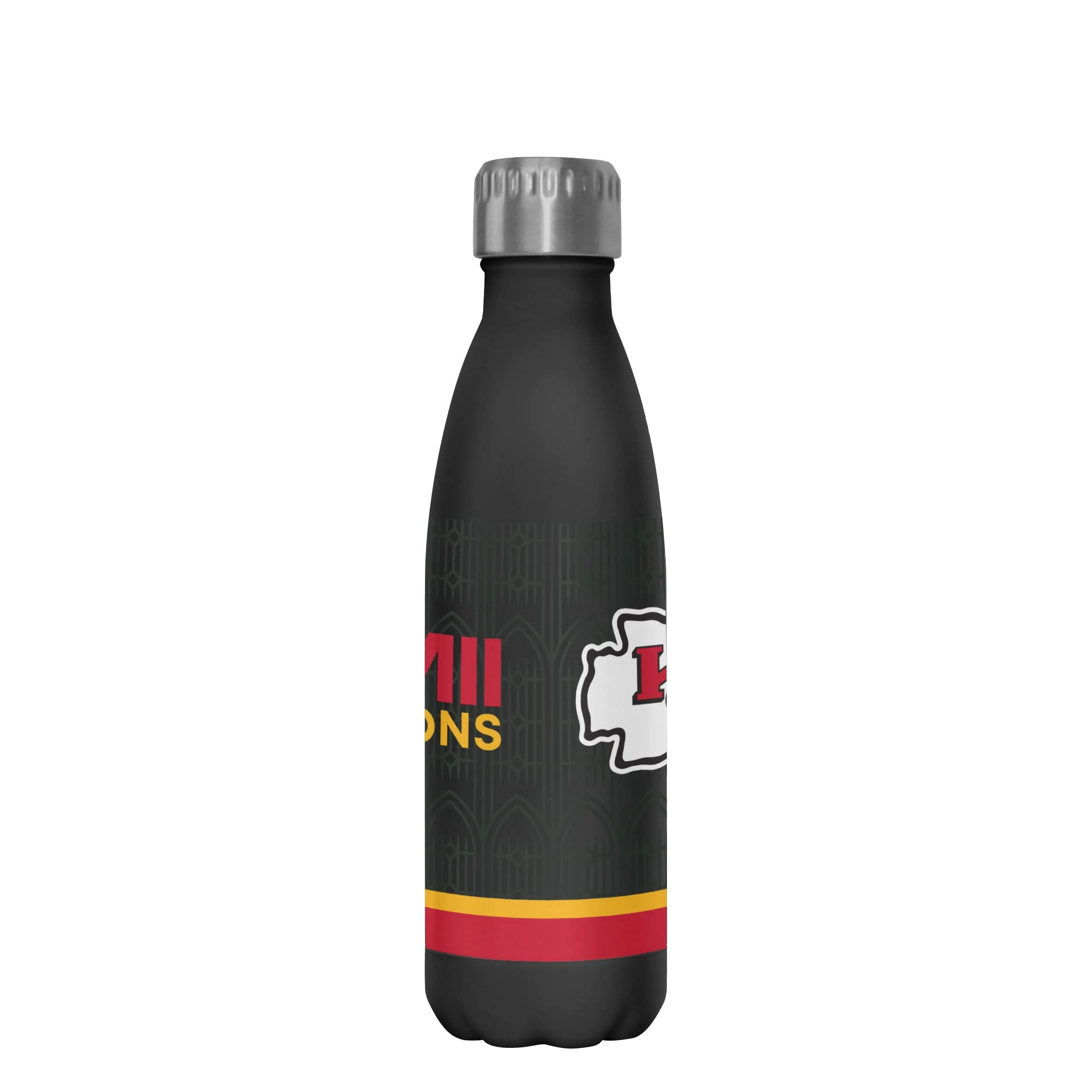 Kansas City Chiefs NFL Super Bowl LVIII Champions Black 17 oz Stainless Steel Bottle - Image 3