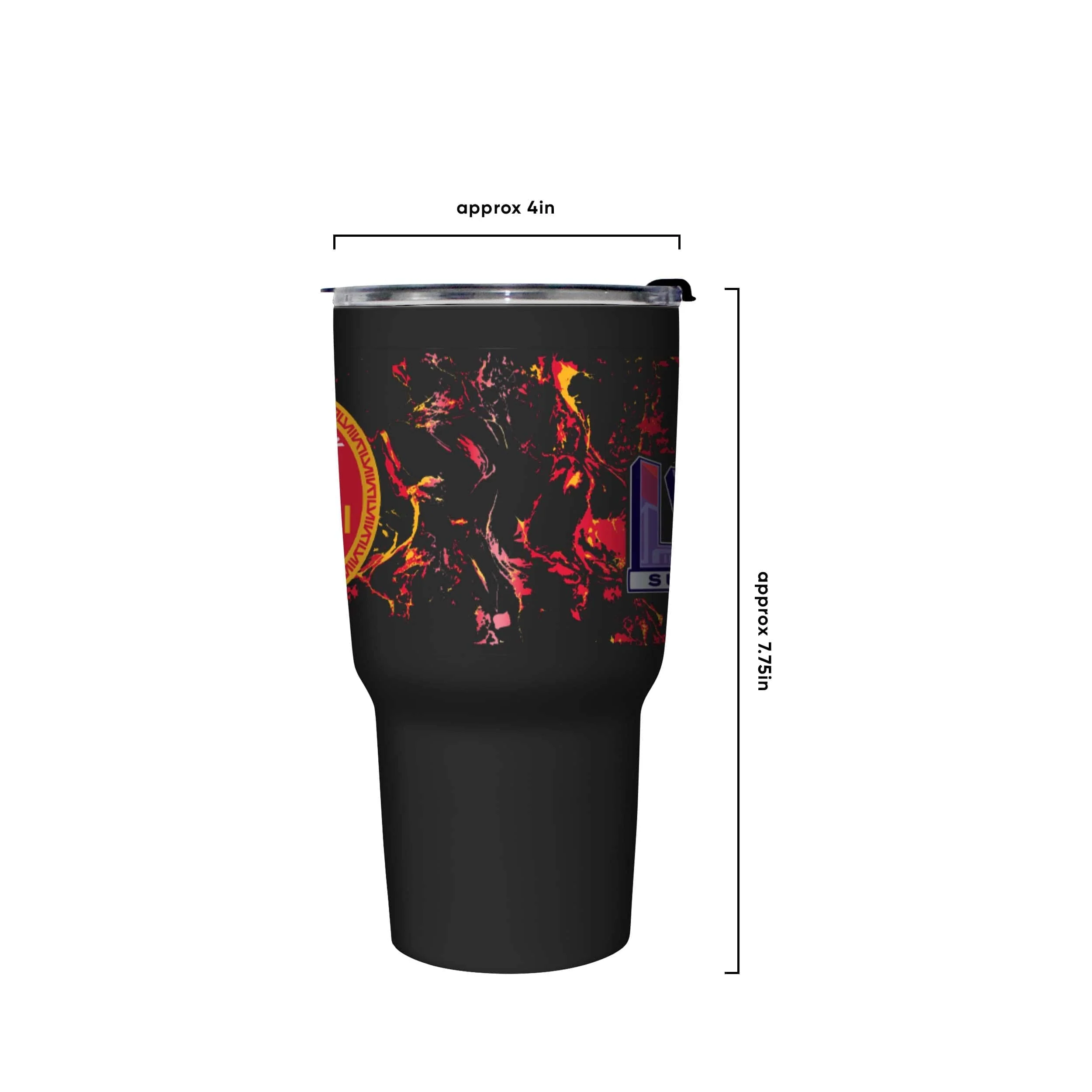 Kansas City Chiefs NFL Super Bowl LVIII Champions Black Marble 27 oz Stainless Steel Tumbler - Image 4