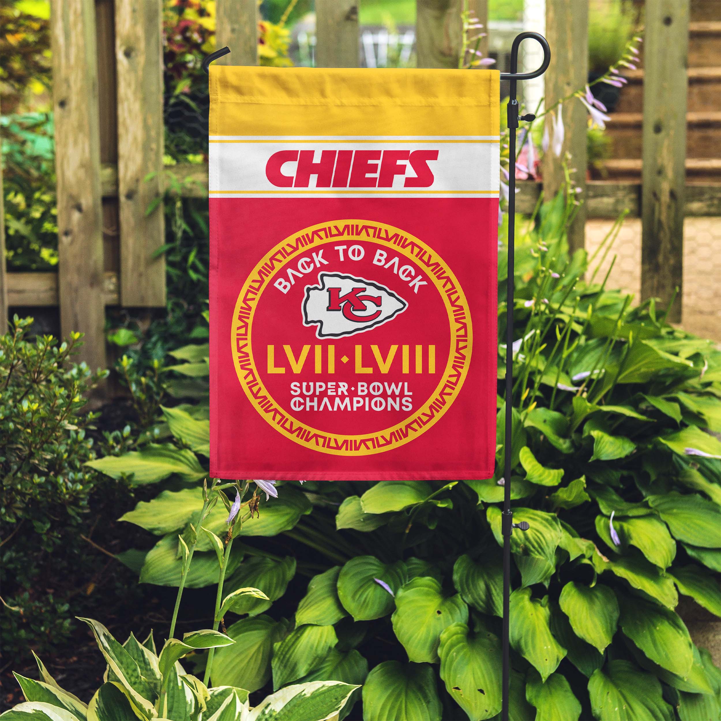 Kansas City Chiefs NFL Super Bowl LVIII Champions Garden Flag - Image 3
