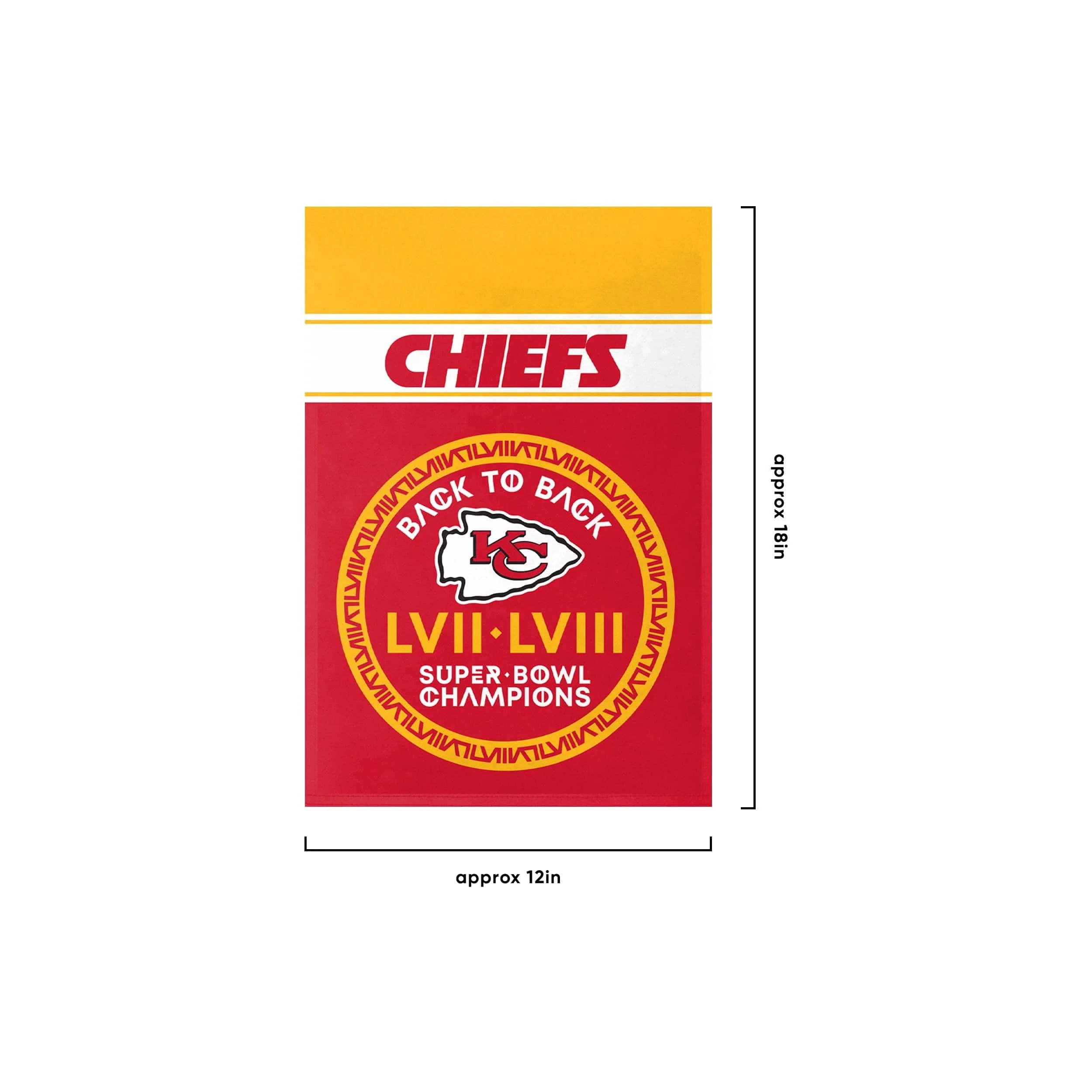 Kansas City Chiefs NFL Super Bowl LVIII Champions Garden Flag - Image 4