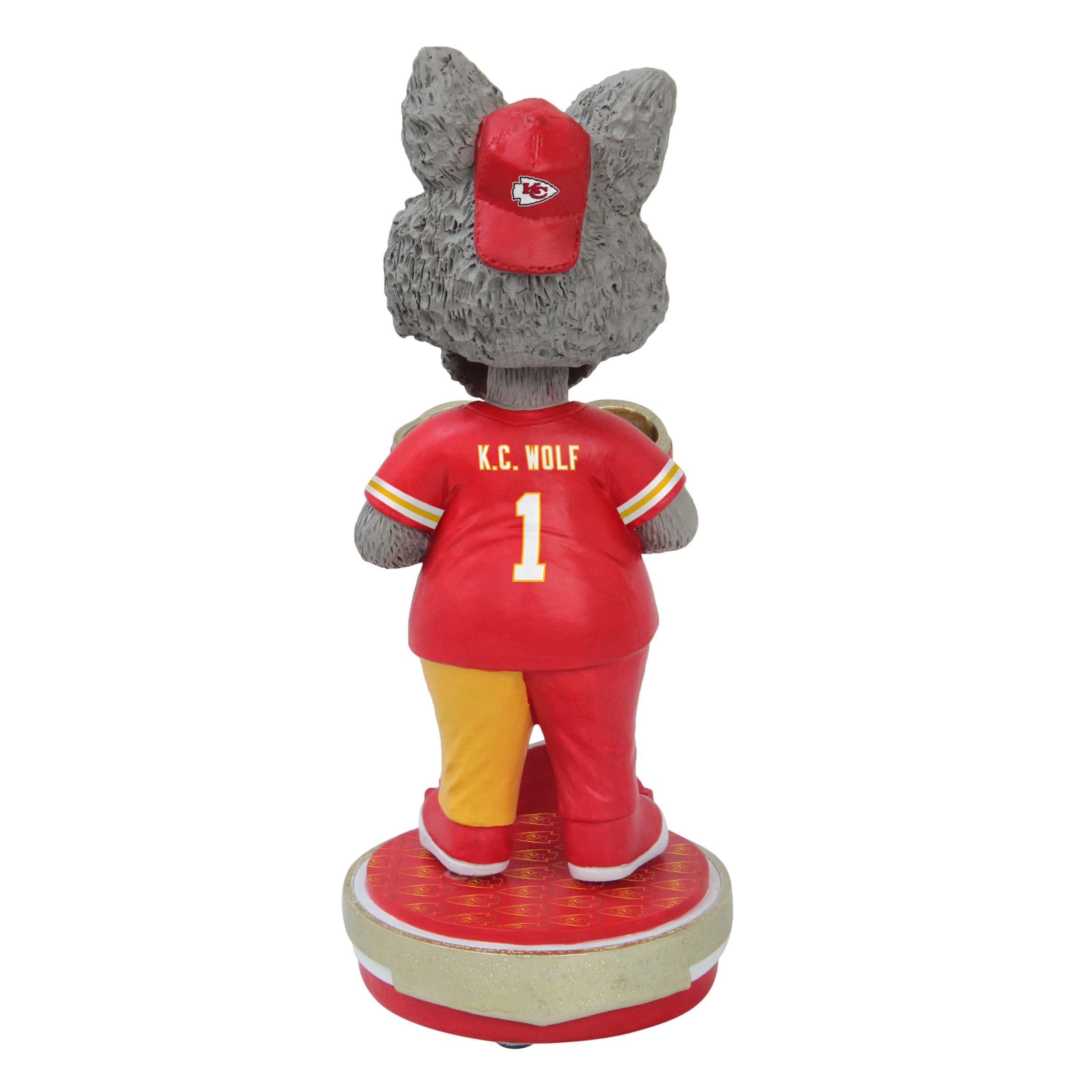 Kansas City Chiefs NFL Super Bowl LVIII Champions KC Wolf Mascot Bobblehead - Image 2
