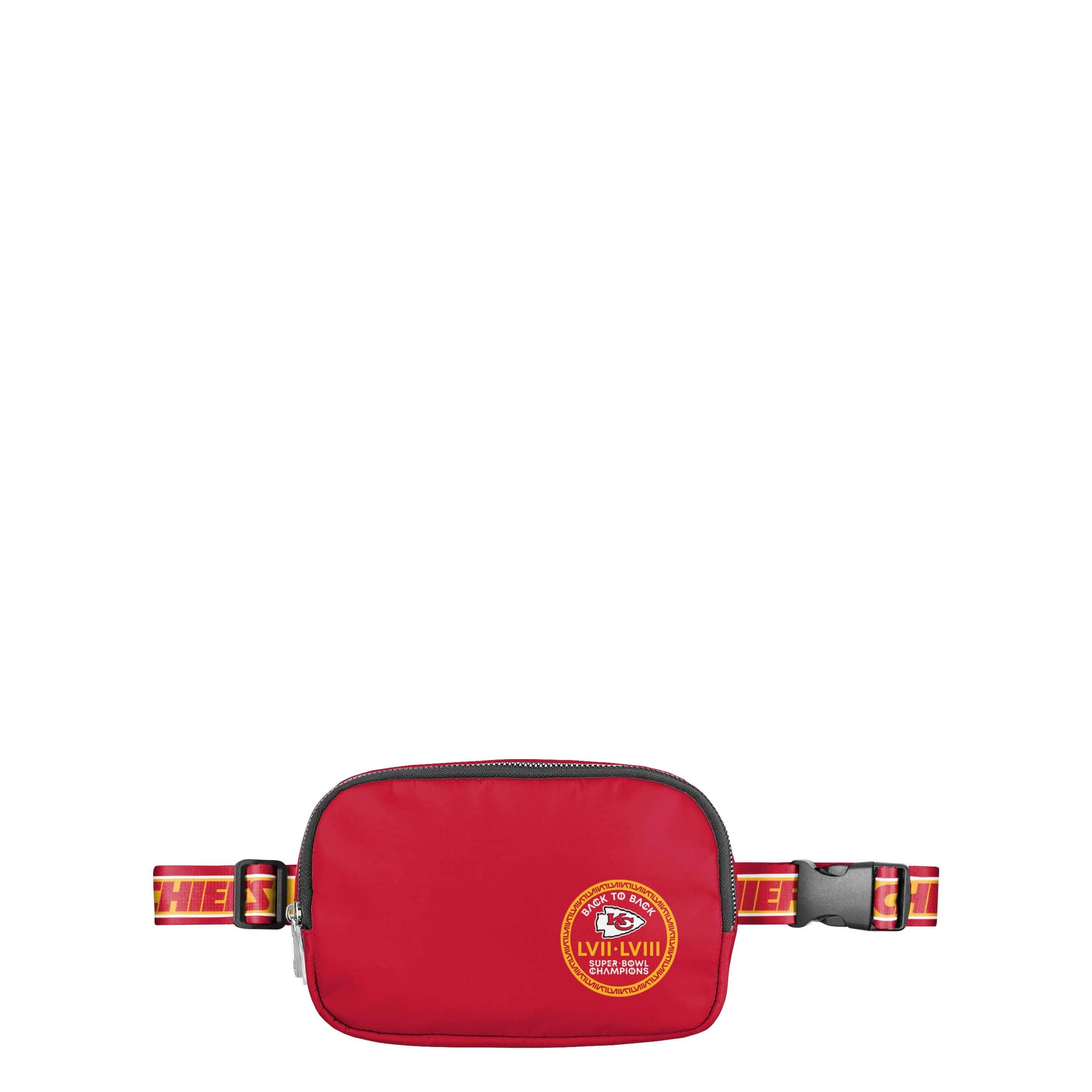 Kansas City Chiefs NFL Super Bowl LVIII Champions Large Team Wordmark Belt Bag