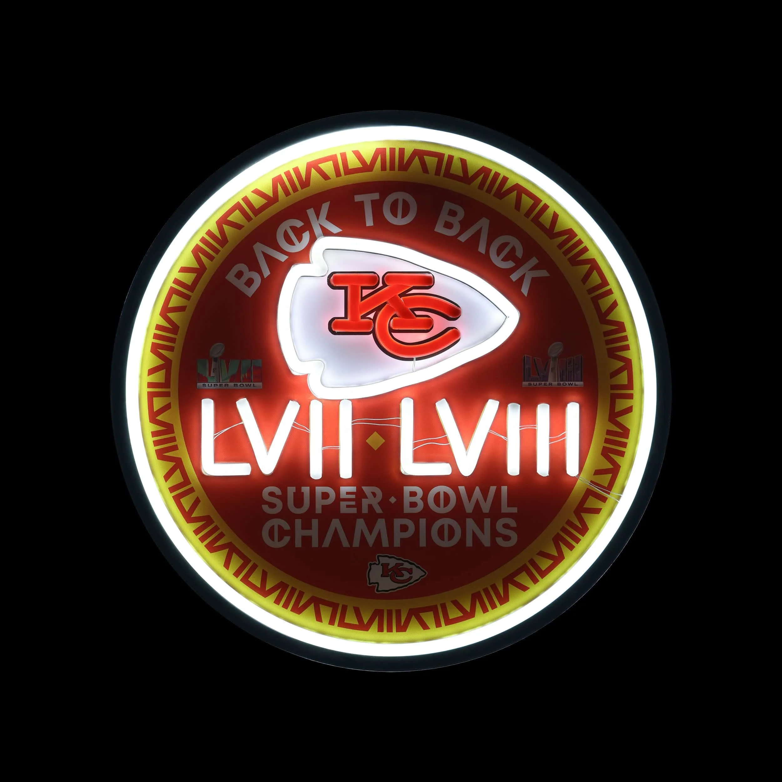 Kansas City Chiefs NFL Super Bowl LVIII Champions LED Neon Sign - Image 2