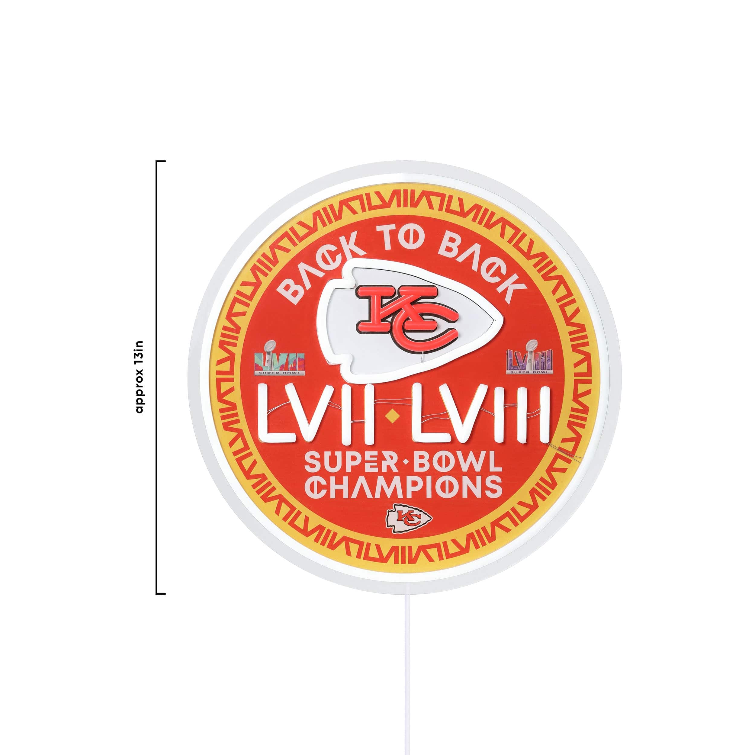 Kansas City Chiefs NFL Super Bowl LVIII Champions LED Neon Sign - Image 4