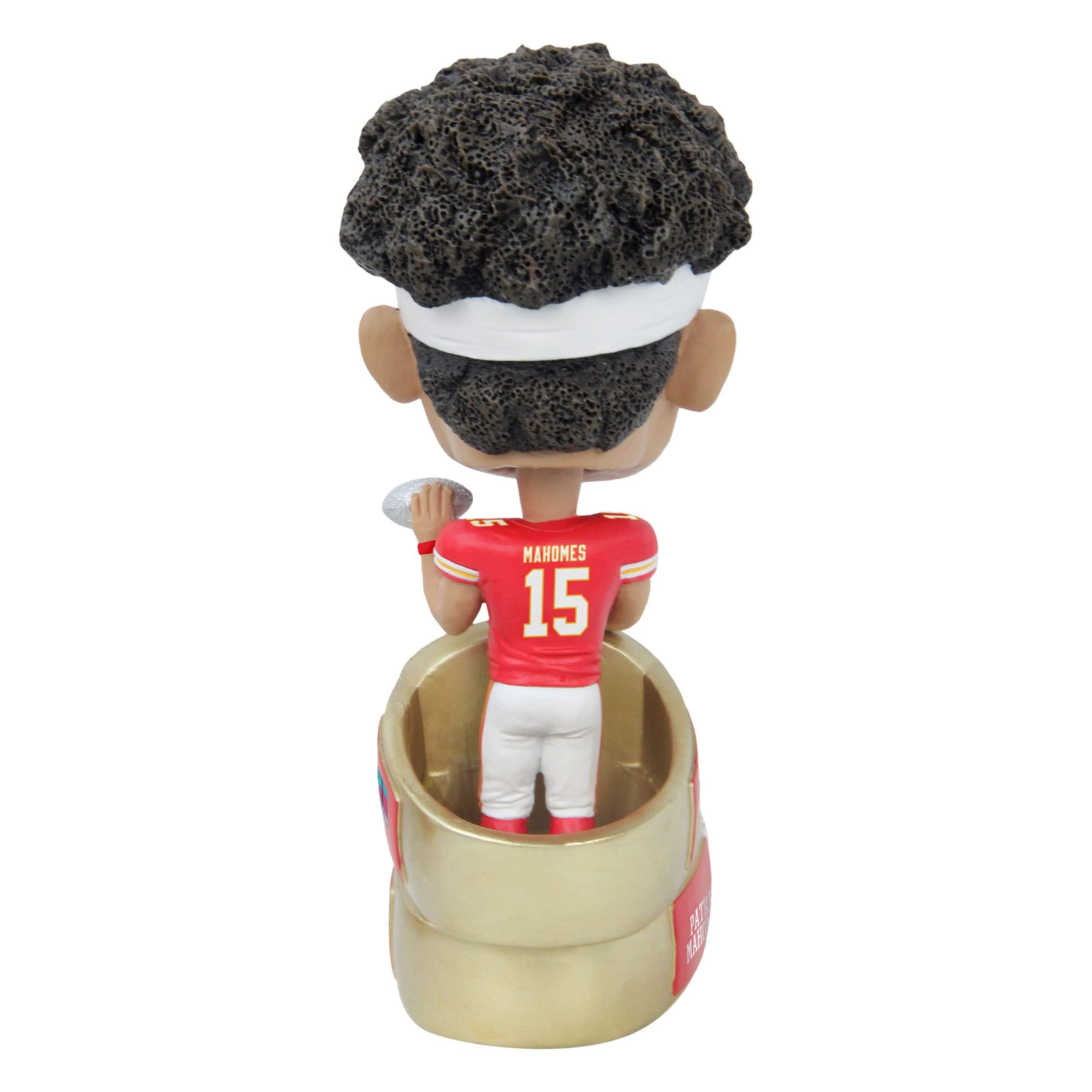 Kansas City Chiefs NFL Super Bowl LVIII Champions Patrick Mahomes Double Base Ring Bighead Bobblehead - Image 2