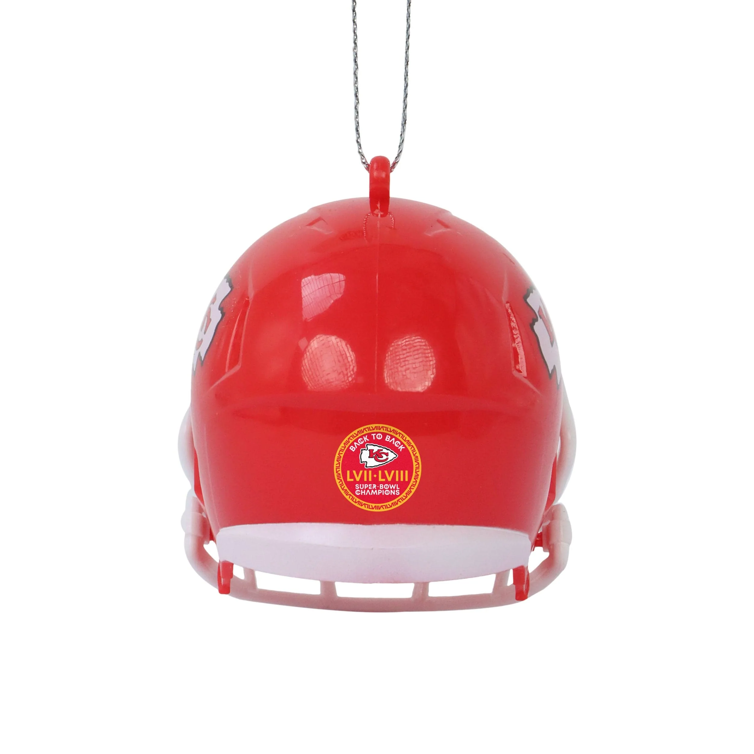 Kansas City Chiefs NFL Super Bowl LVIII Champions Resin Football Helmet Ornament - Image 3