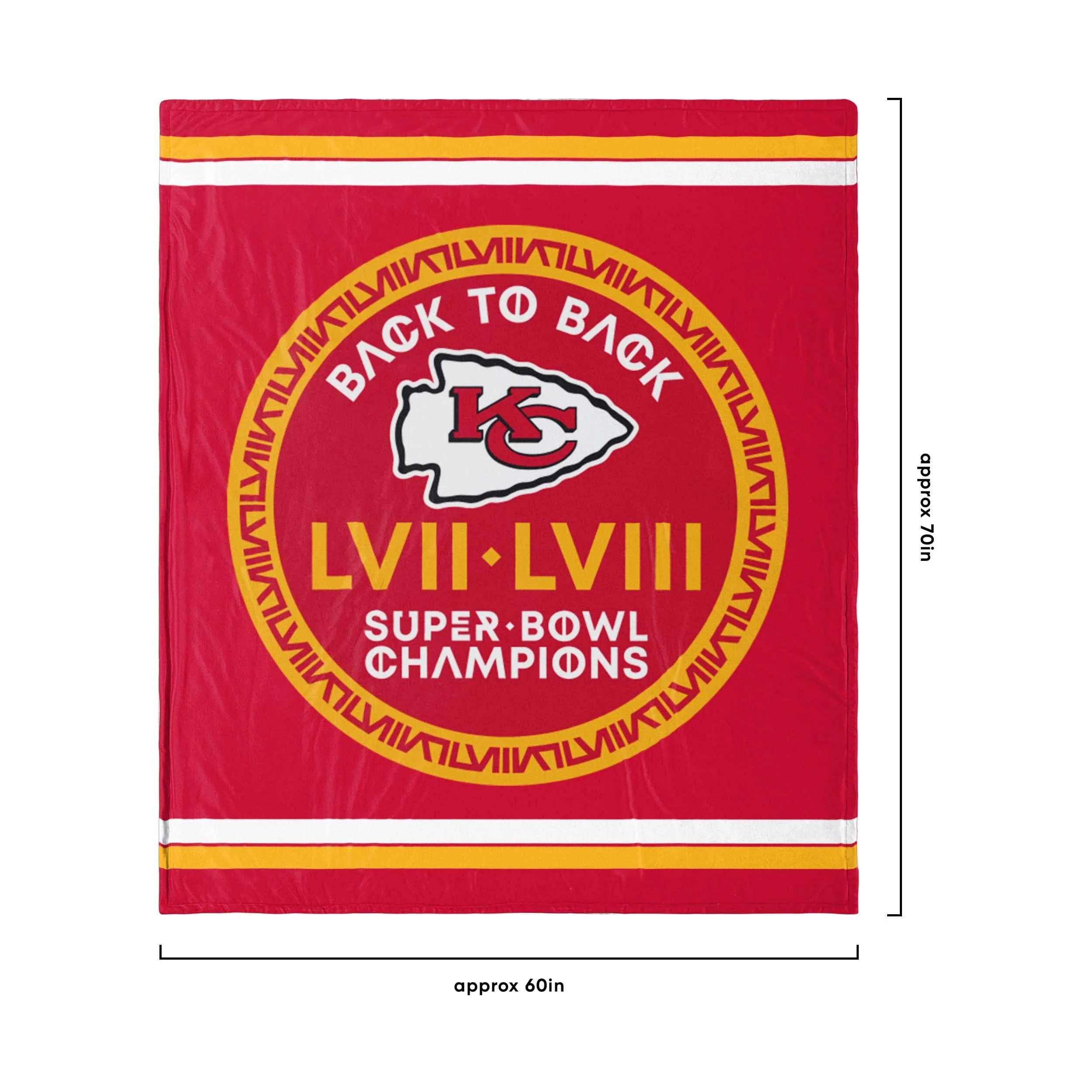 Kansas City Chiefs NFL Super Bowl LVIII Champions Sherpa Blanket - Image 2