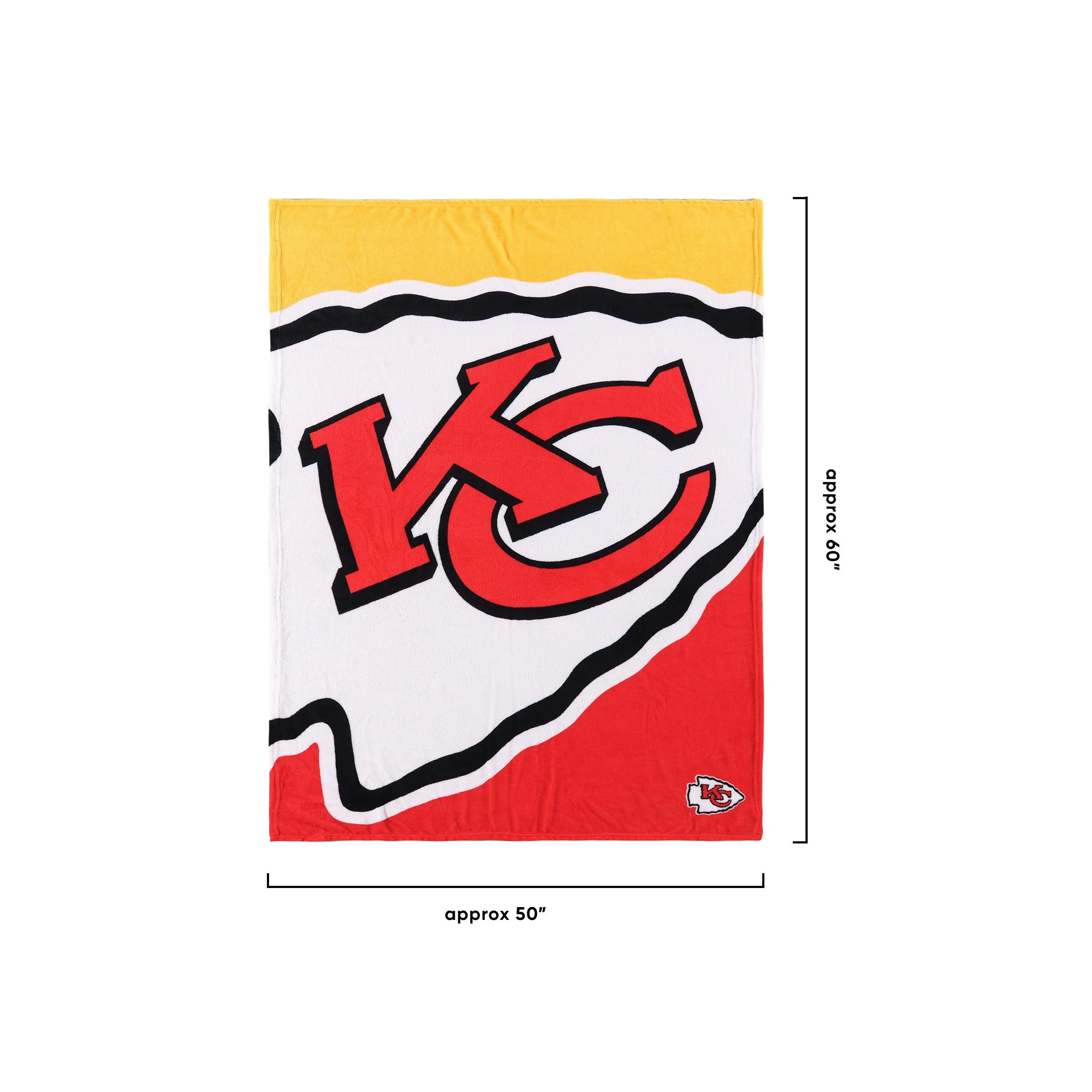 Kansas City Chiefs NFL Supreme Slumber Plush Throw Blanket - Image 3