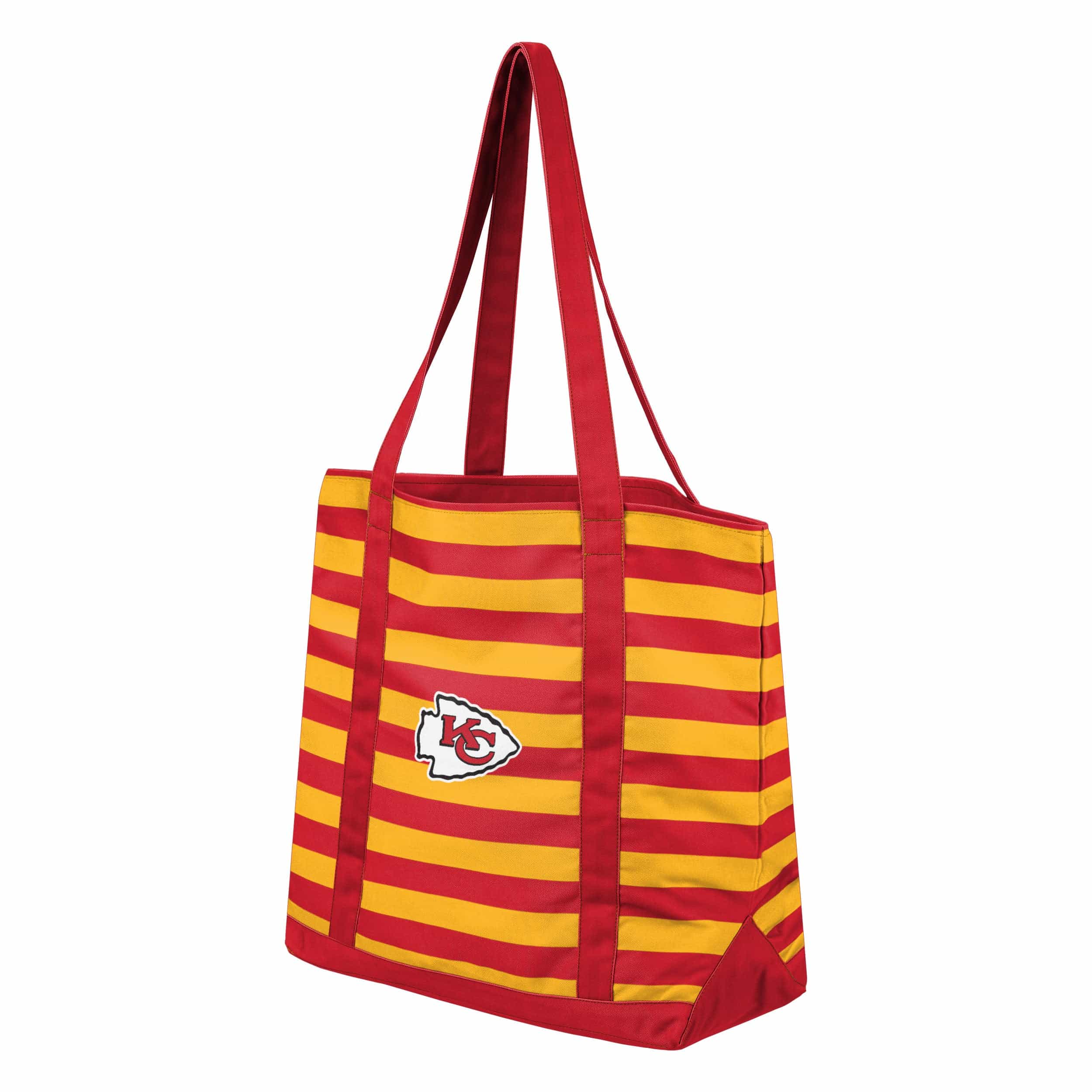 Kansas City Chiefs NFL Team Stripe Canvas Tote Bag - Image 2