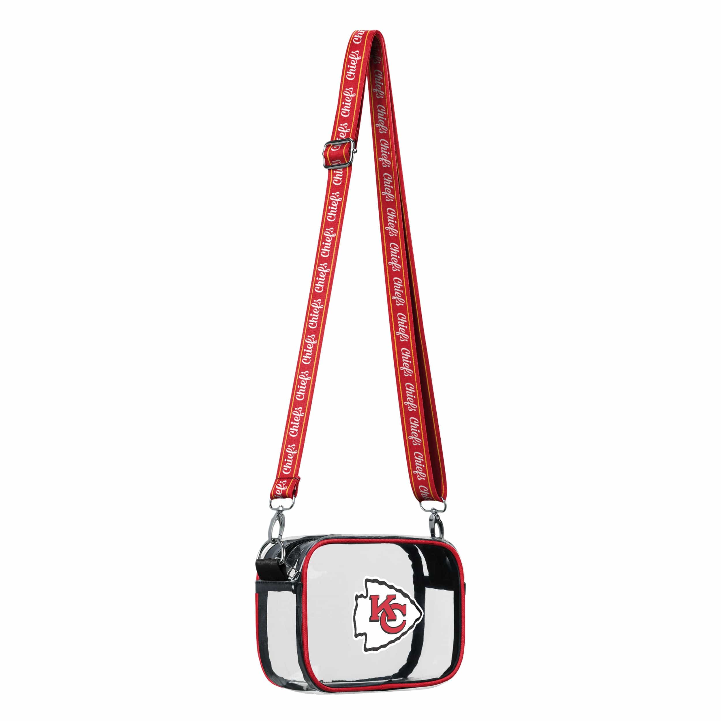 Kansas City Chiefs NFL Team Stripe Clear Crossbody Bag - Image 2