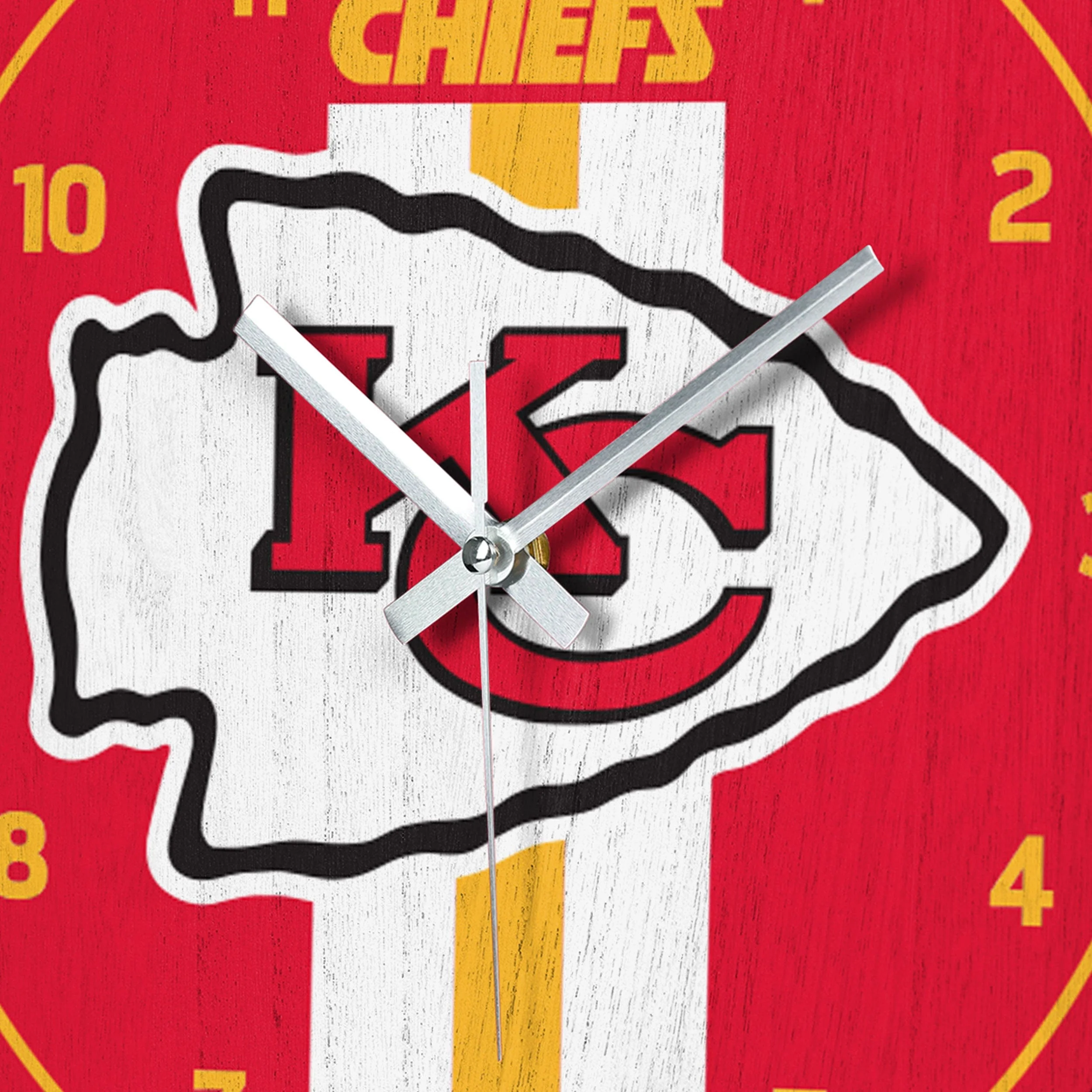 Kansas City Chiefs NFL Team Stripe Clock - Image 3