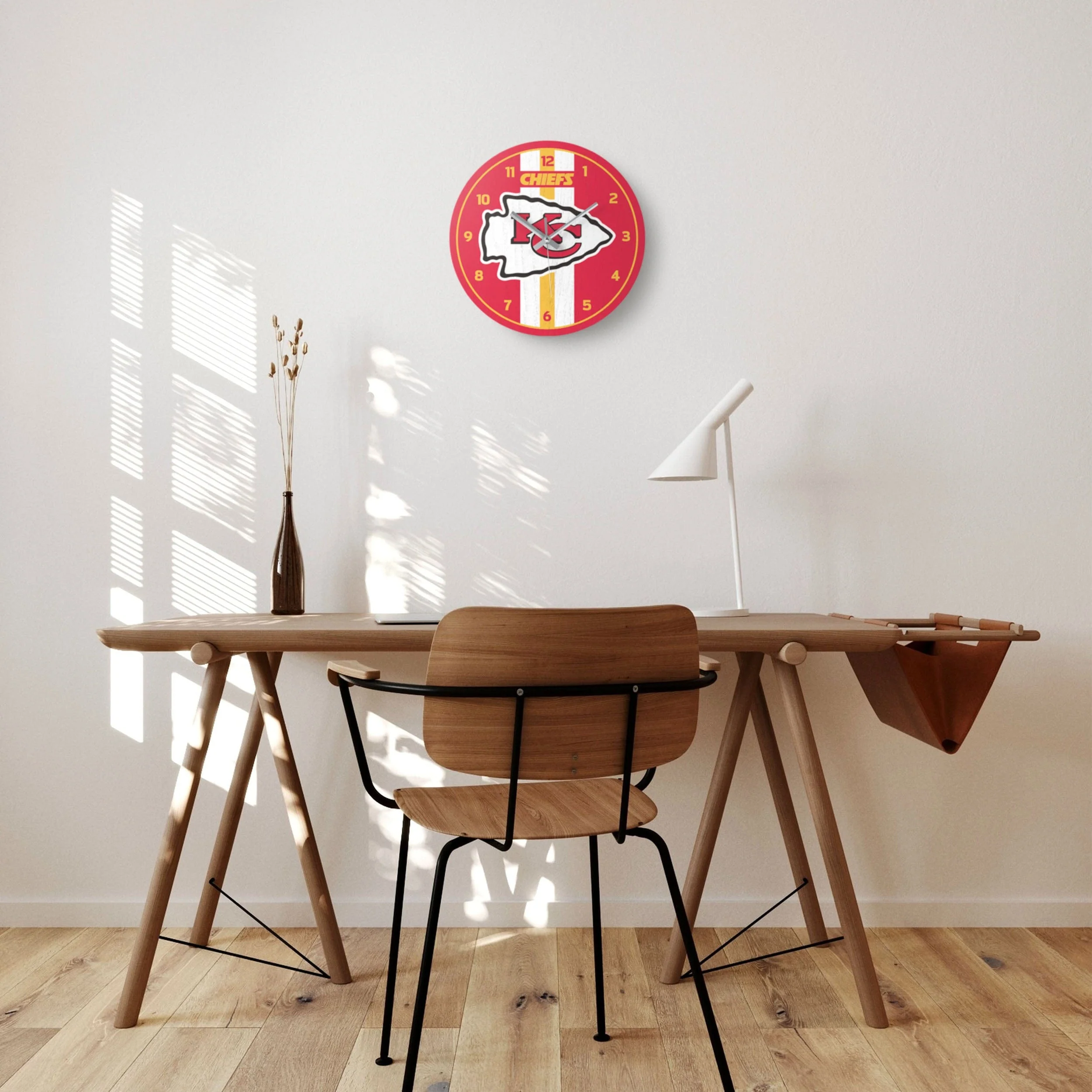 Kansas City Chiefs NFL Team Stripe Clock - Image 4