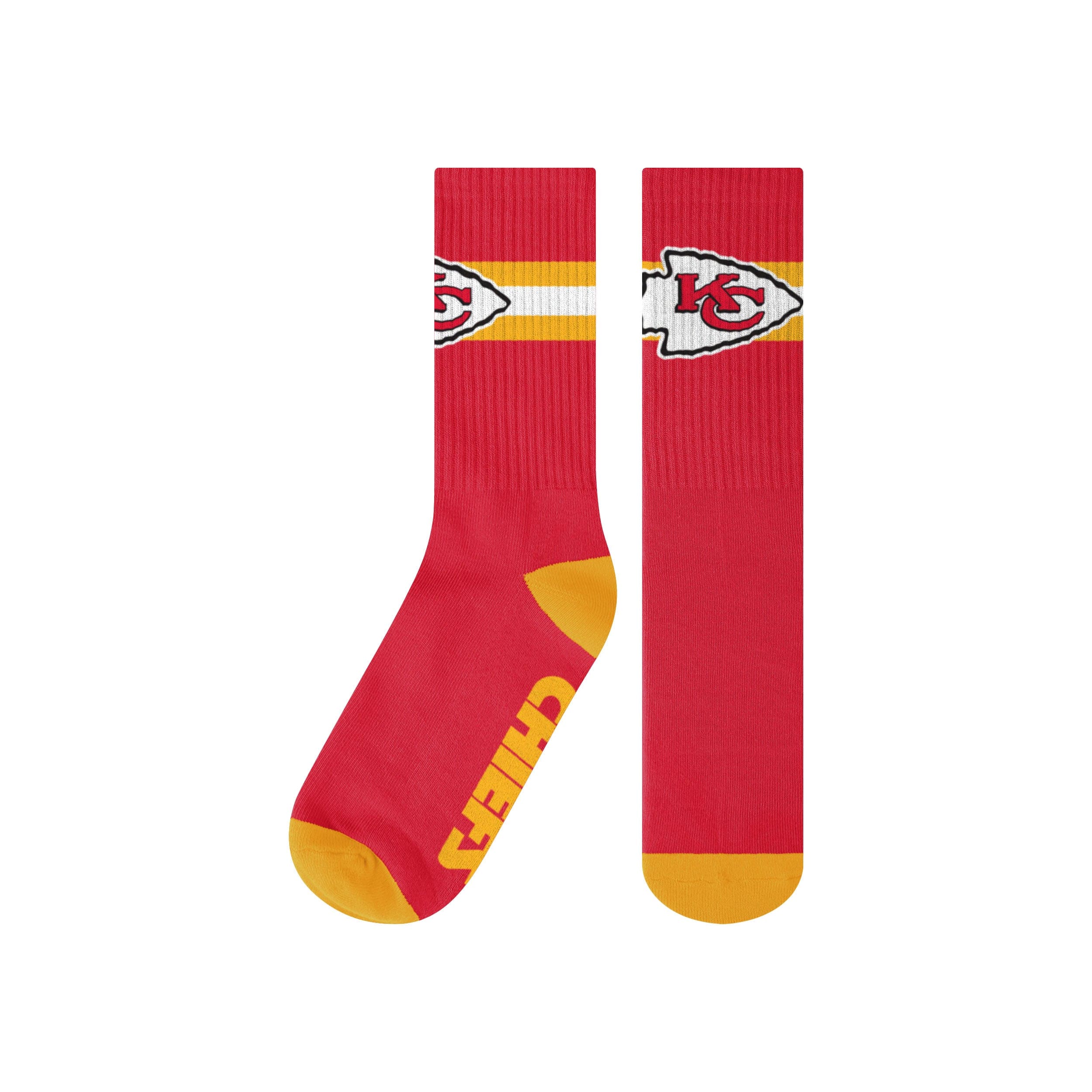 Kansas City Chiefs NFL Team Stripe Crew Socks - Image 2