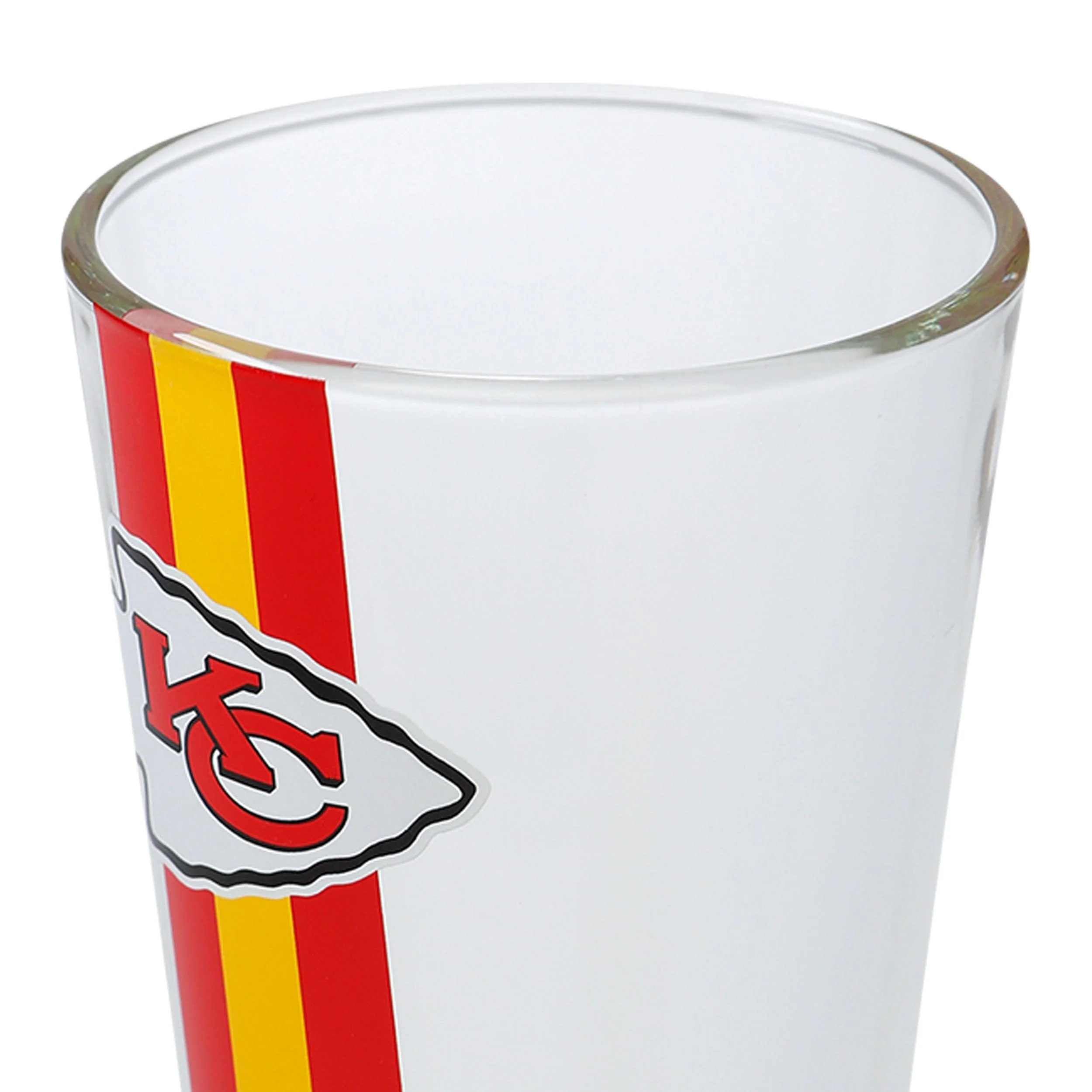 Kansas City Chiefs NFL Team Stripe Pint Glass - Image 4