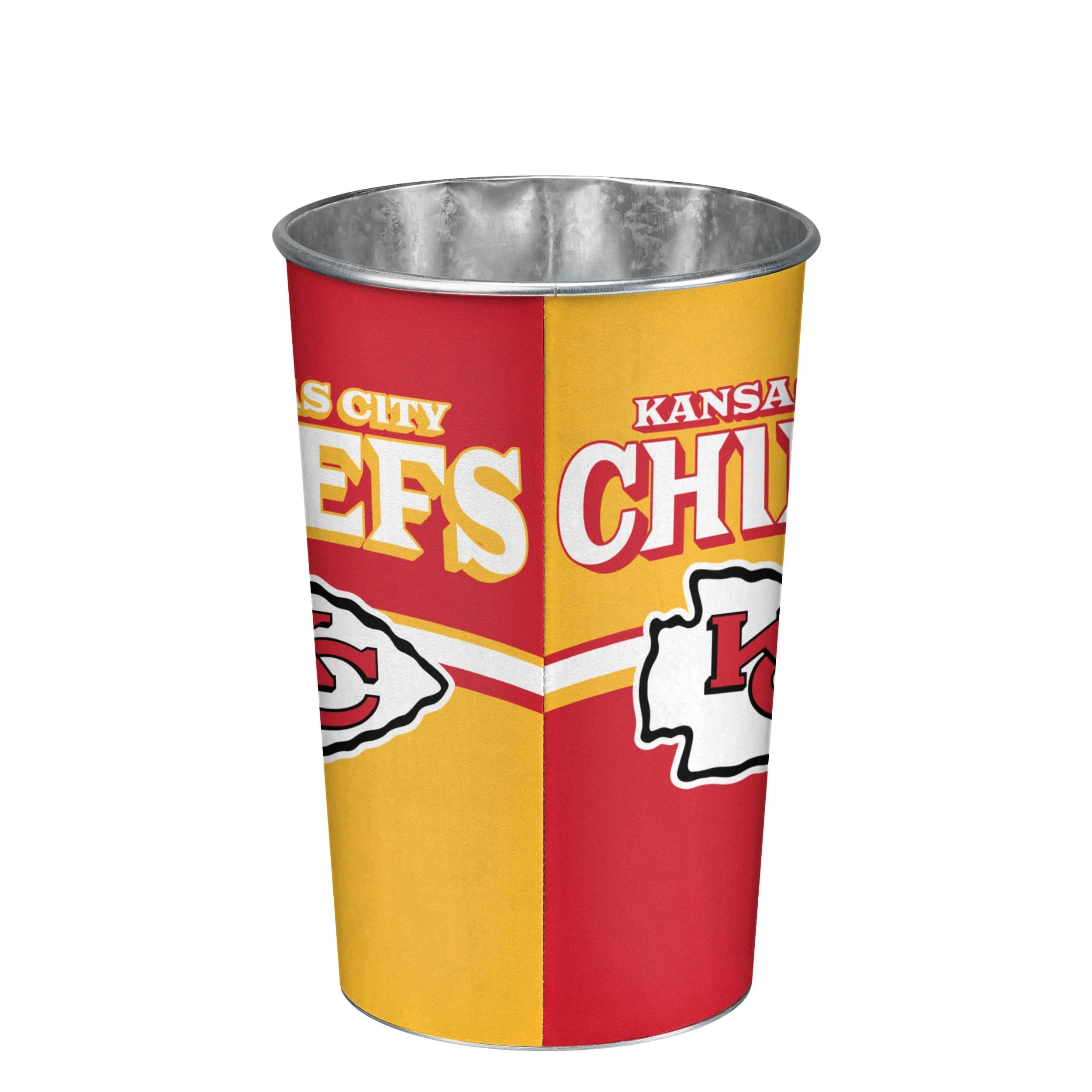 Kansas City Chiefs NFL Team Stripe Waste Basket - Image 3