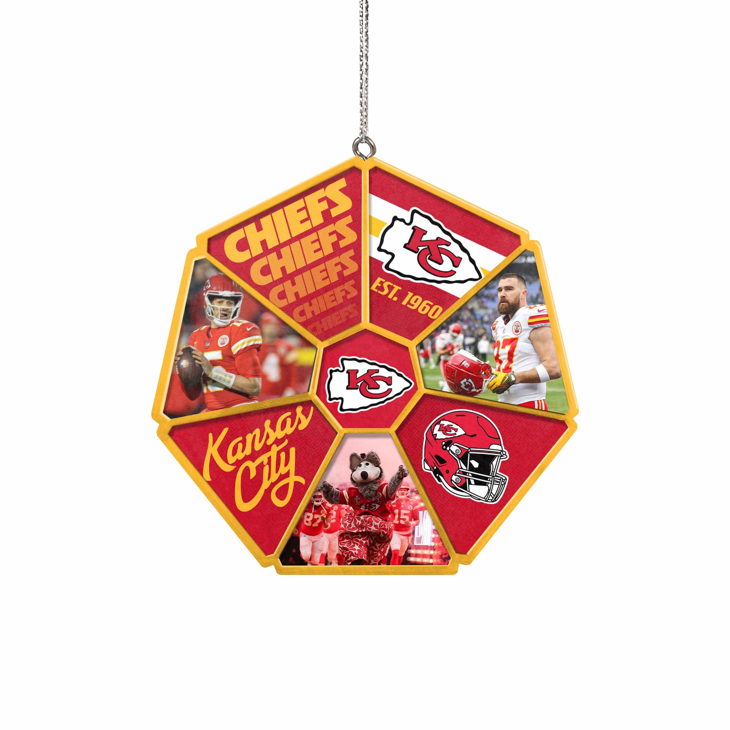 Kansas City Chiefs NFL Team Wheel Ornament