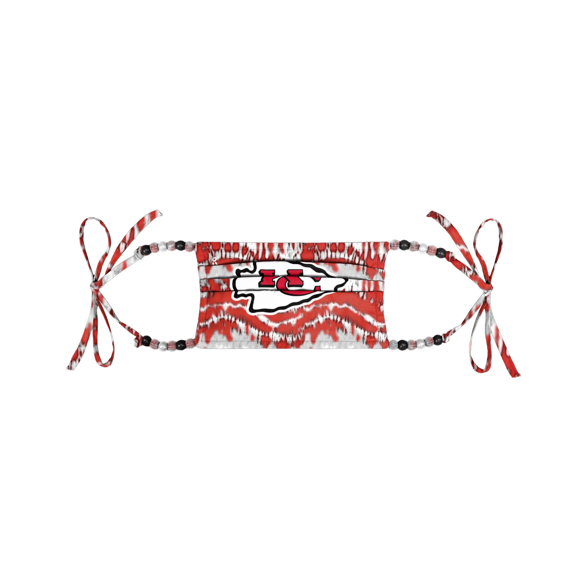 Kansas City Chiefs NFL Tie-Dye Beaded Tie-Back Face Cover - Image 5