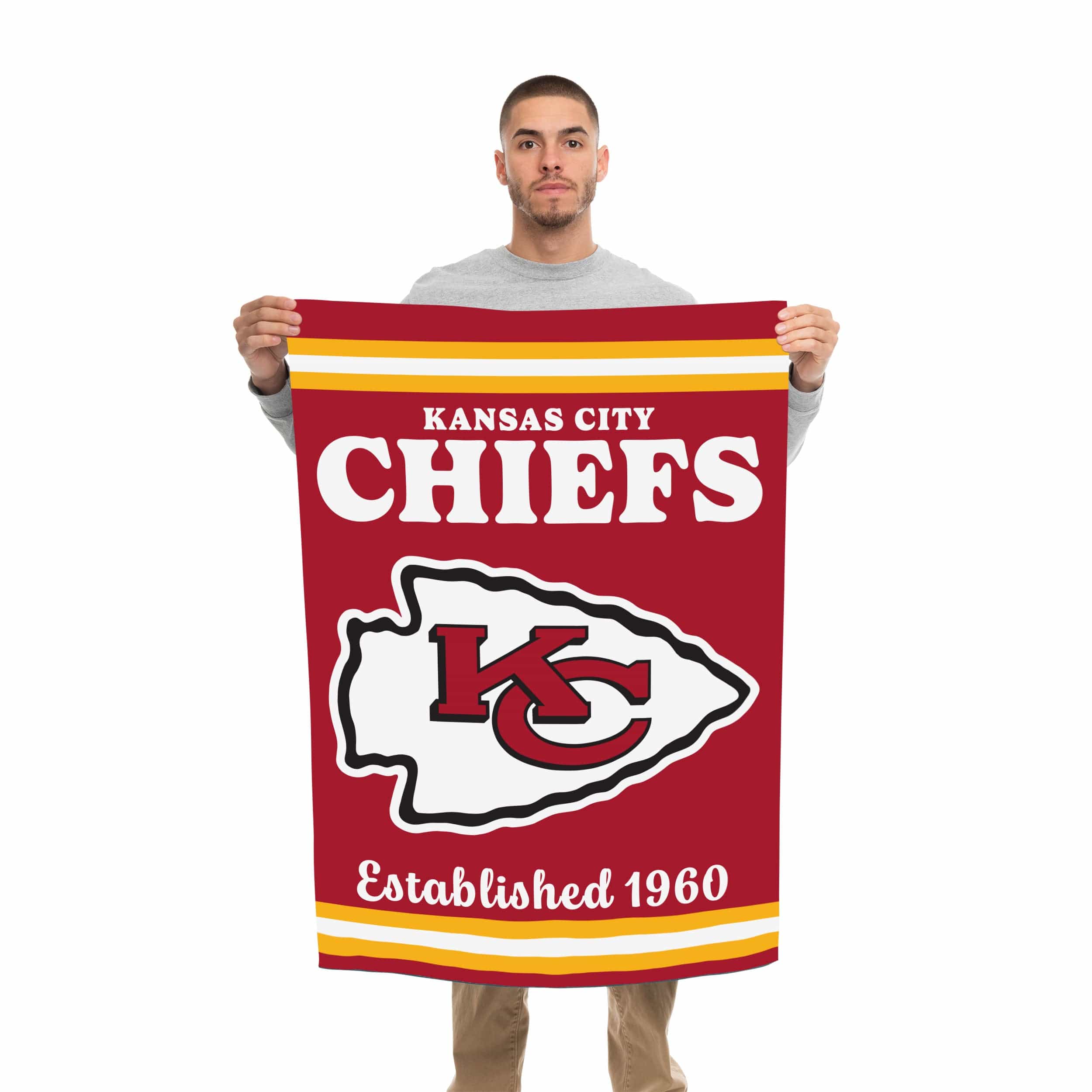 Kansas City Chiefs NFL Vertical Retro Flag - Image 2