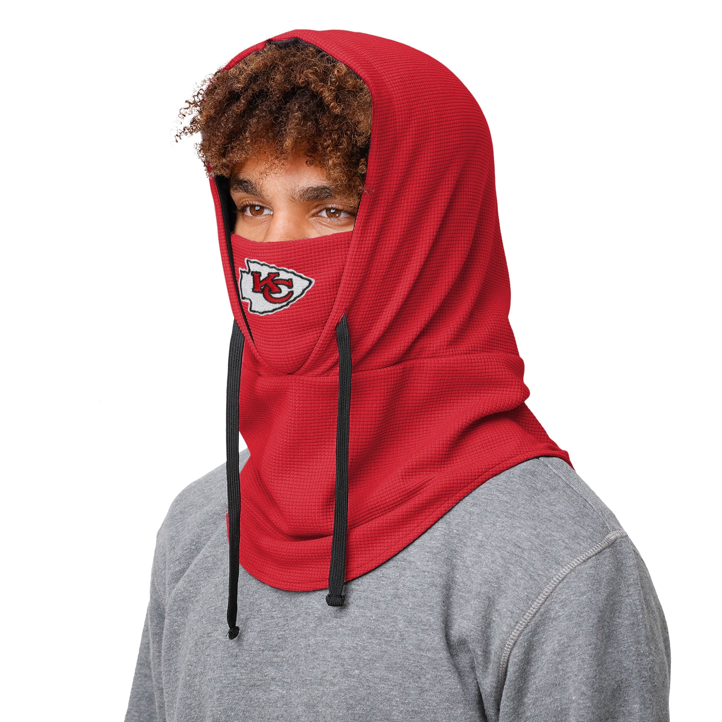 Kansas City Chiefs NFL Waffle Drawstring Hooded Gaiter - Image 3