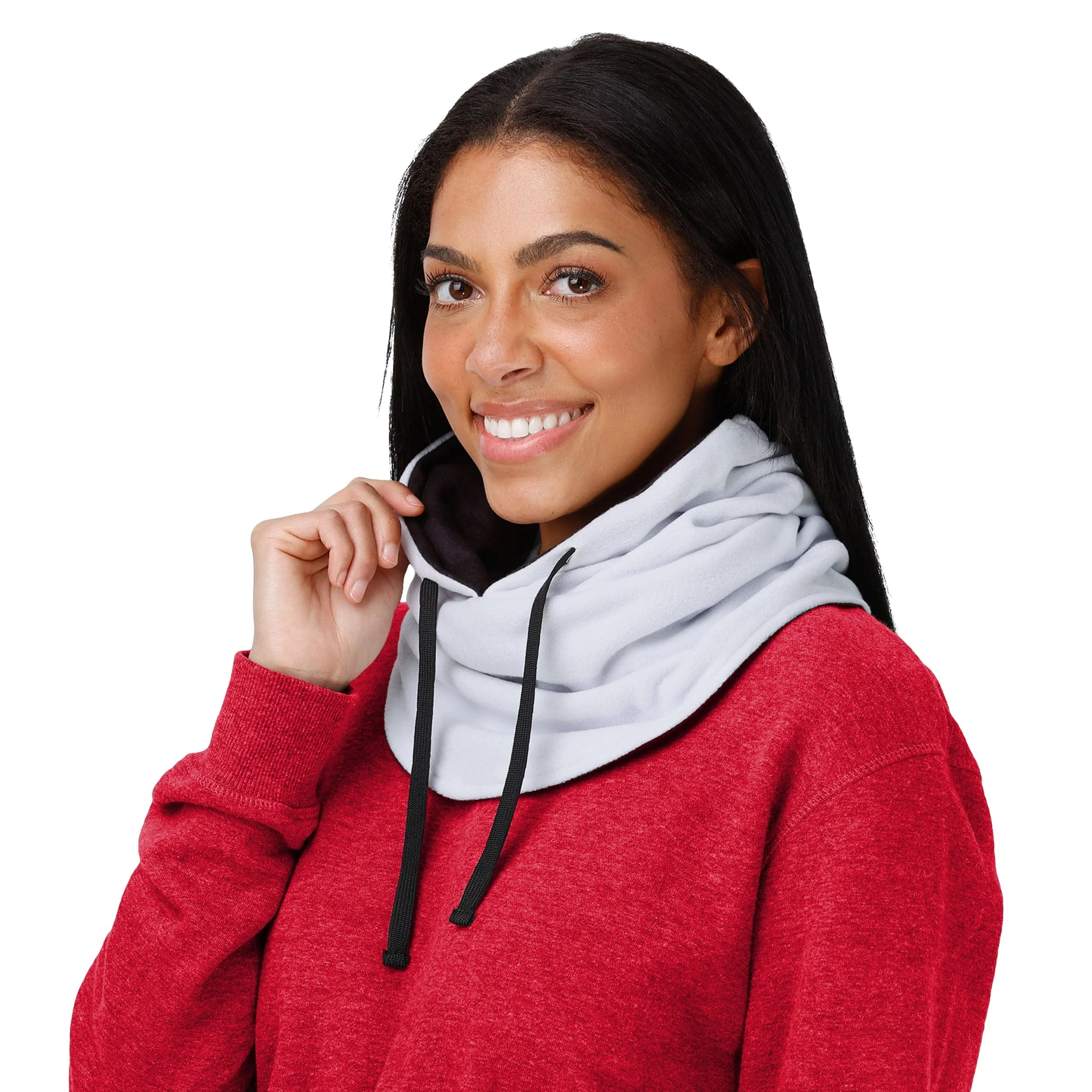 Kansas City Chiefs NFL White Drawstring Hooded Gaiter - Image 4