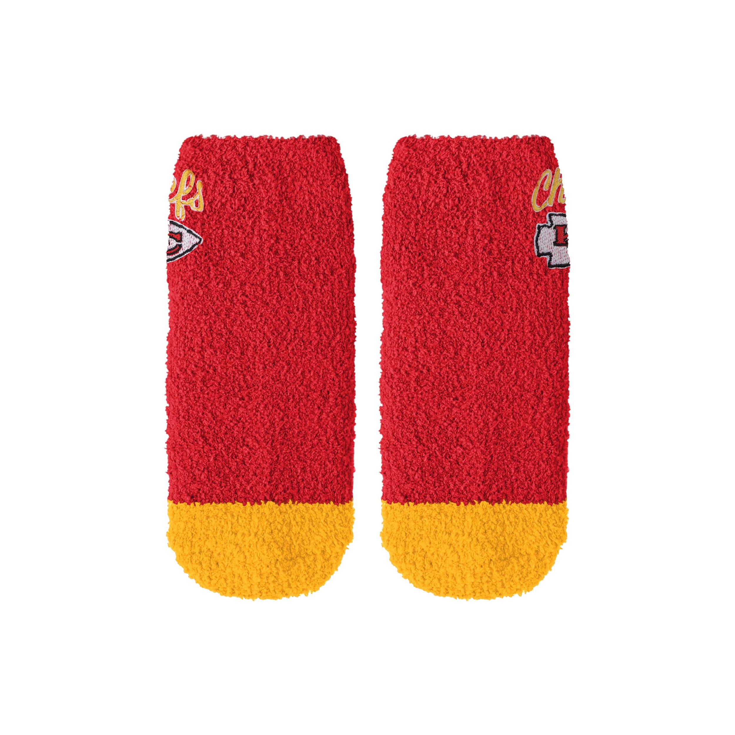 Kansas City Chiefs NFL Womens 2 Pack Script Logo Fuzzy Ankle Socks - Image 5