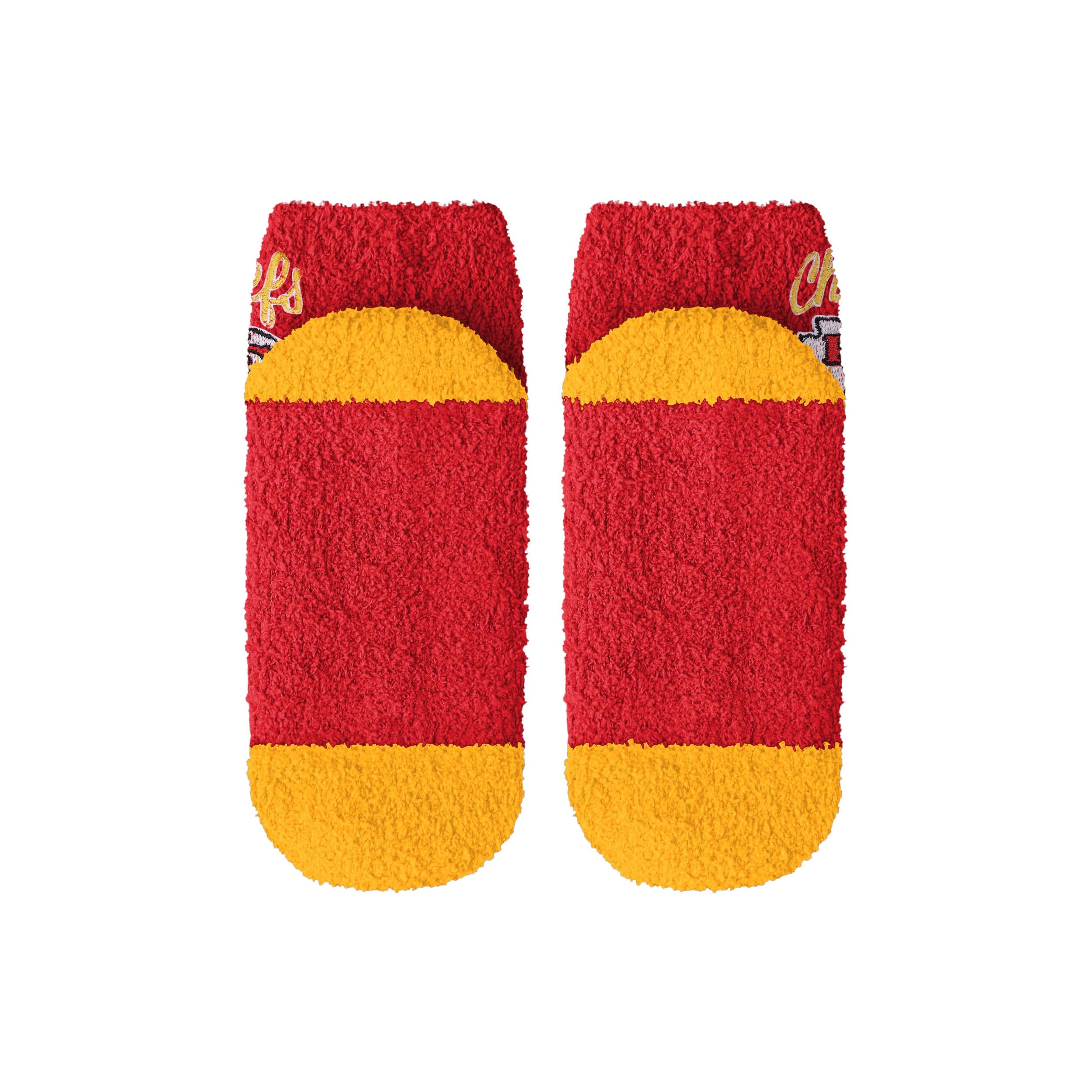 Kansas City Chiefs NFL Womens 2 Pack Script Logo Fuzzy Ankle Socks - Image 6