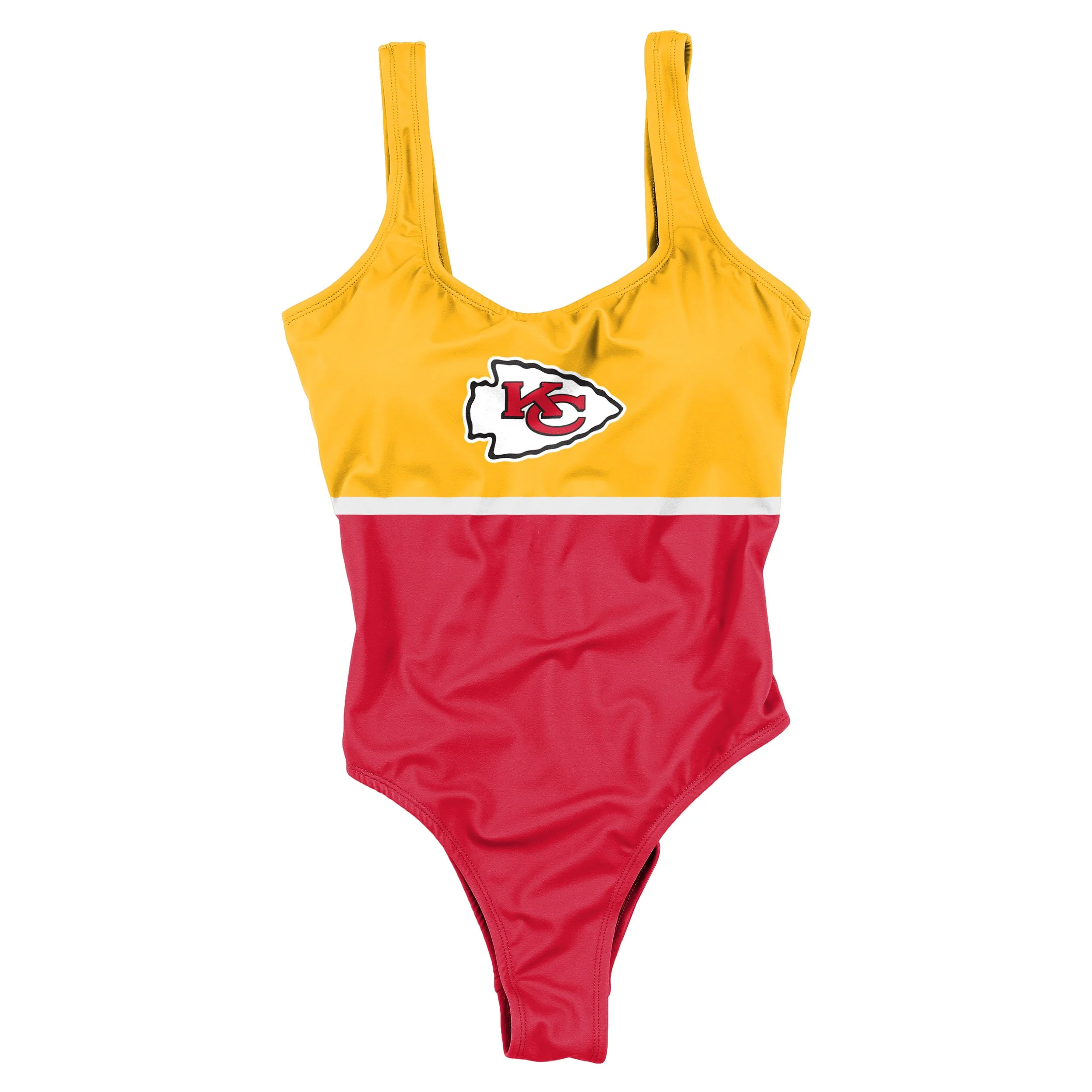 Kansas City Chiefs NFL Womens Beach Day One Piece Bathing Suit - Image 3
