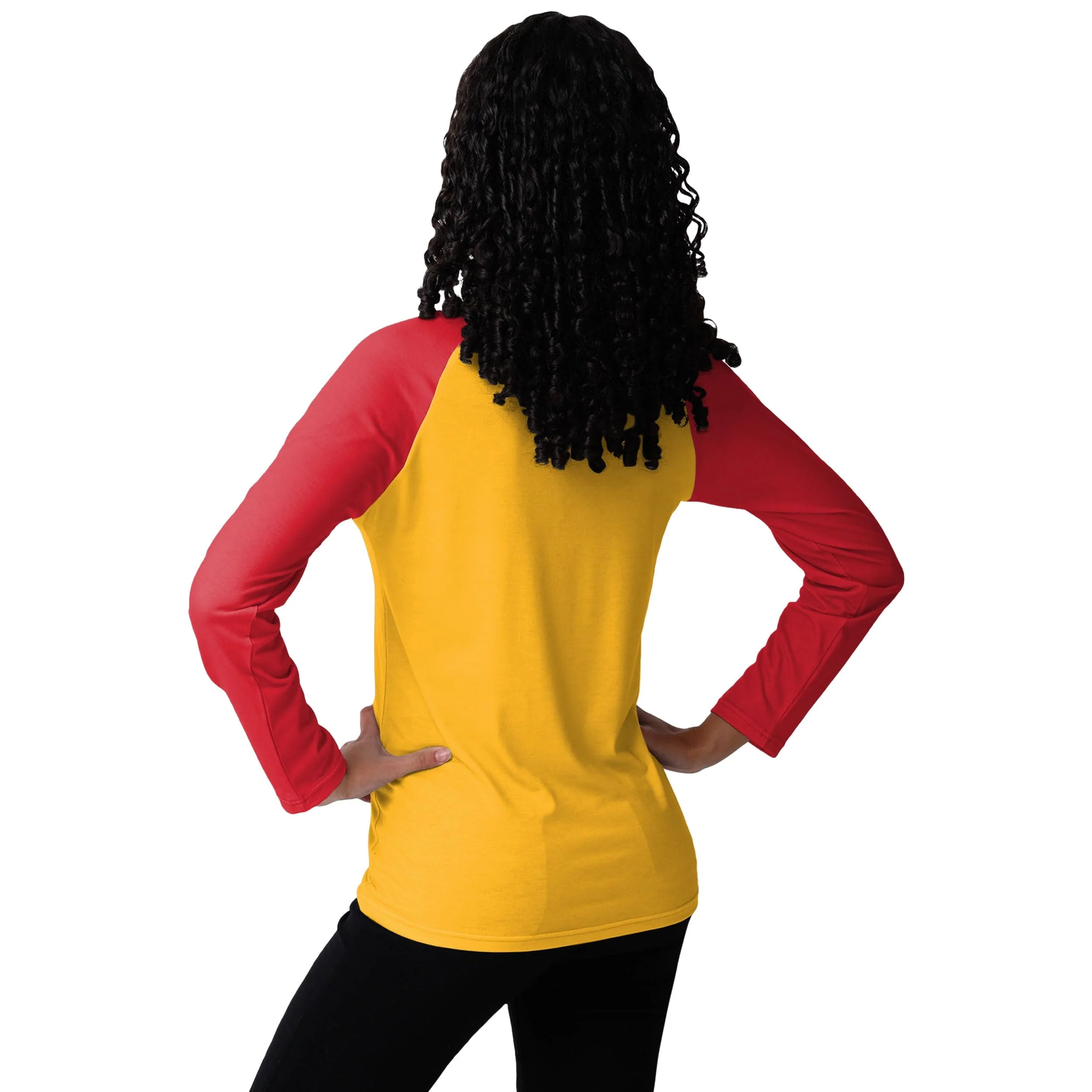 Kansas City Chiefs NFL Womens Big Wordmark Long Sleeve Henley - Image 2