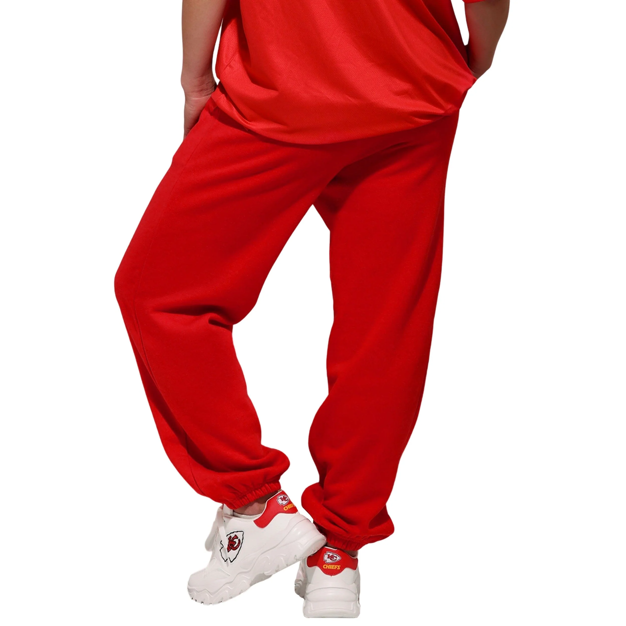 Kansas City Chiefs NFL Womens Big Wordmark Rhinestone Sweatpants - Image 2