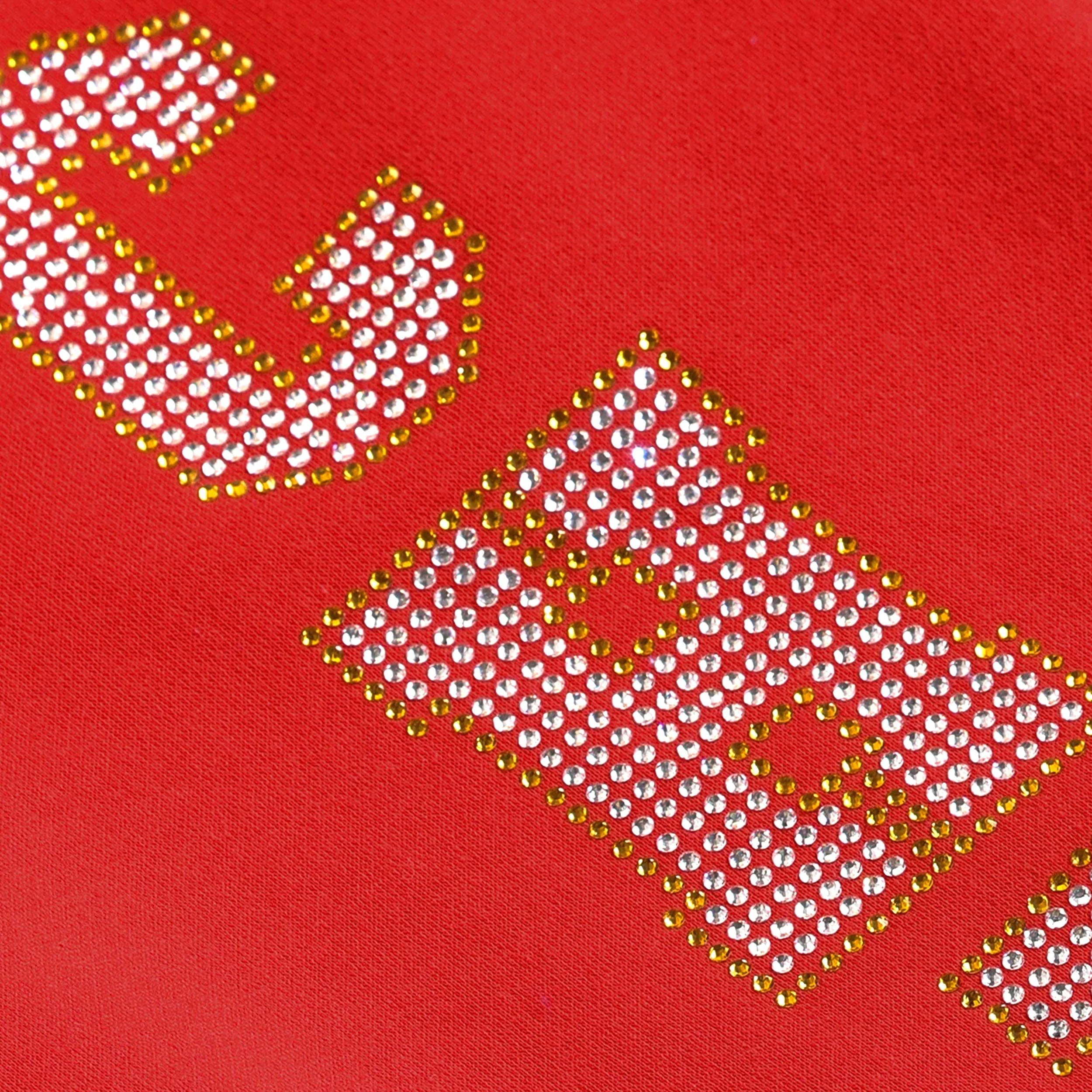 Kansas City Chiefs NFL Womens Big Wordmark Rhinestone Sweatpants - Image 4