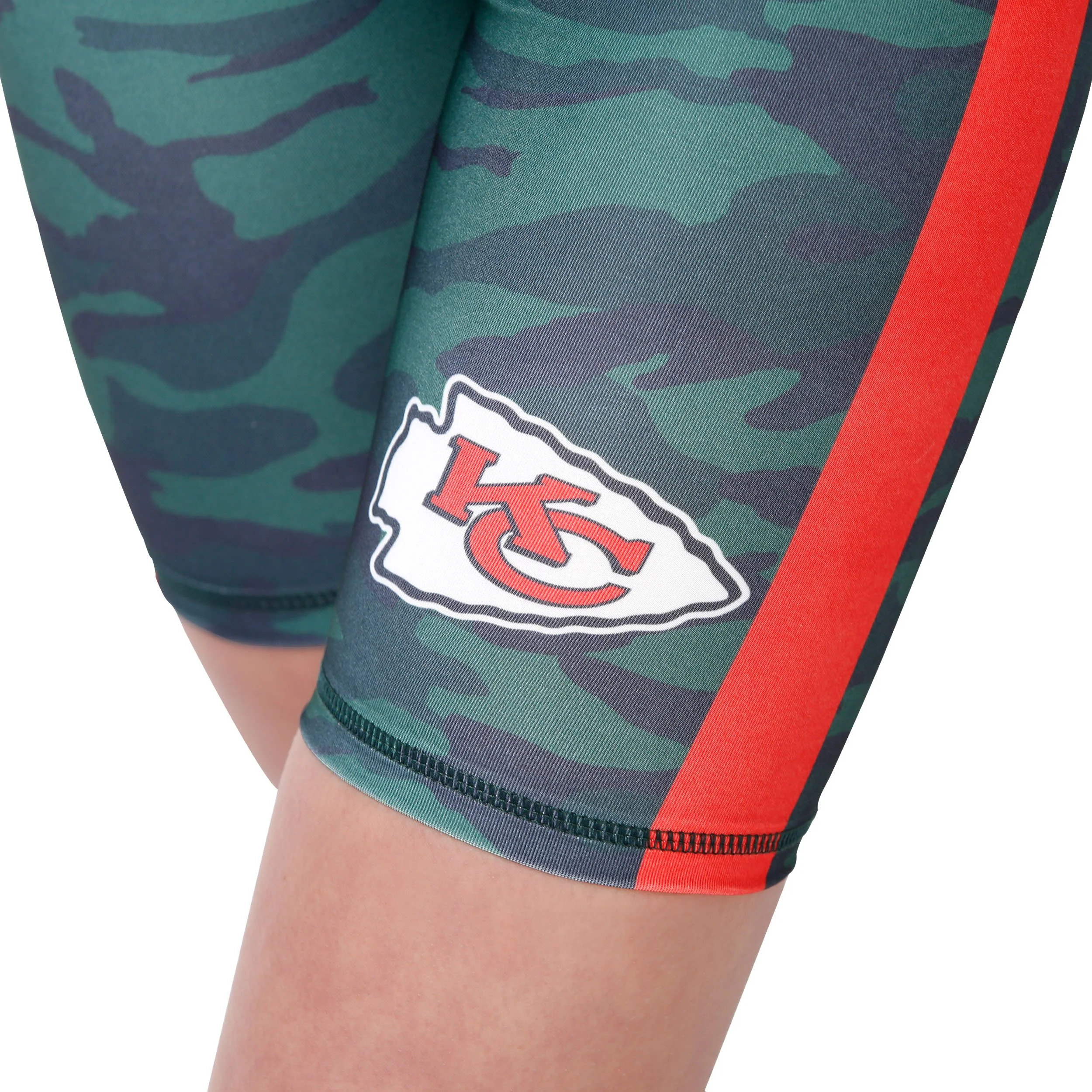 Kansas City Chiefs NFL Womens Camo Bike Shorts - Image 3