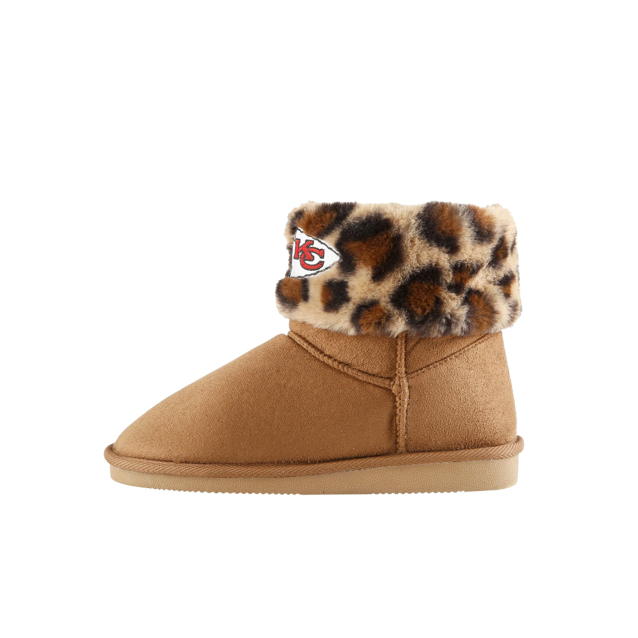 Kansas City Chiefs NFL Womens Cheetah Fur Boots - Image 3