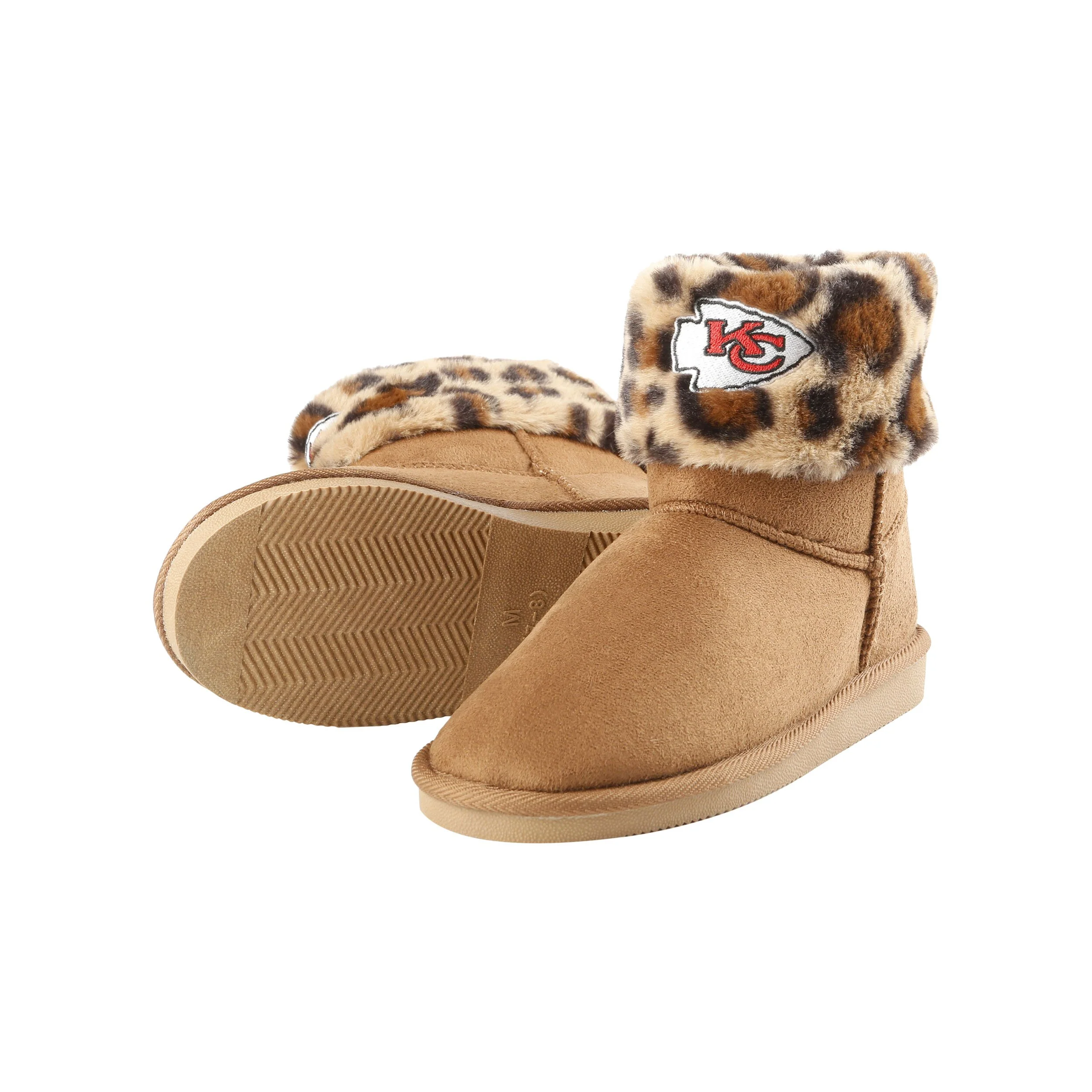 Kansas City Chiefs NFL Womens Cheetah Fur Boots - Image 4