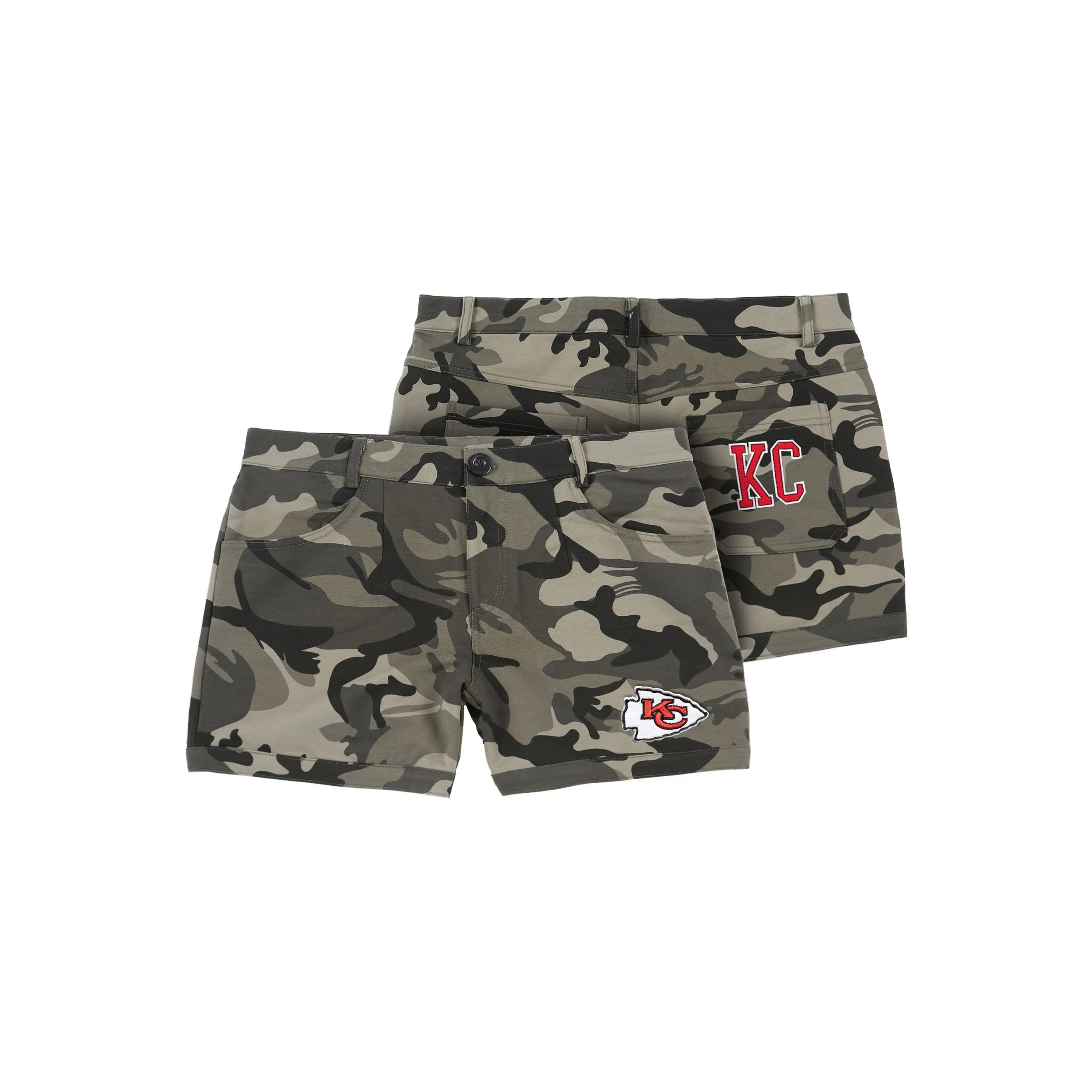 Kansas City Chiefs NFL Womens Clubhouse Camo Shorts - Image 3