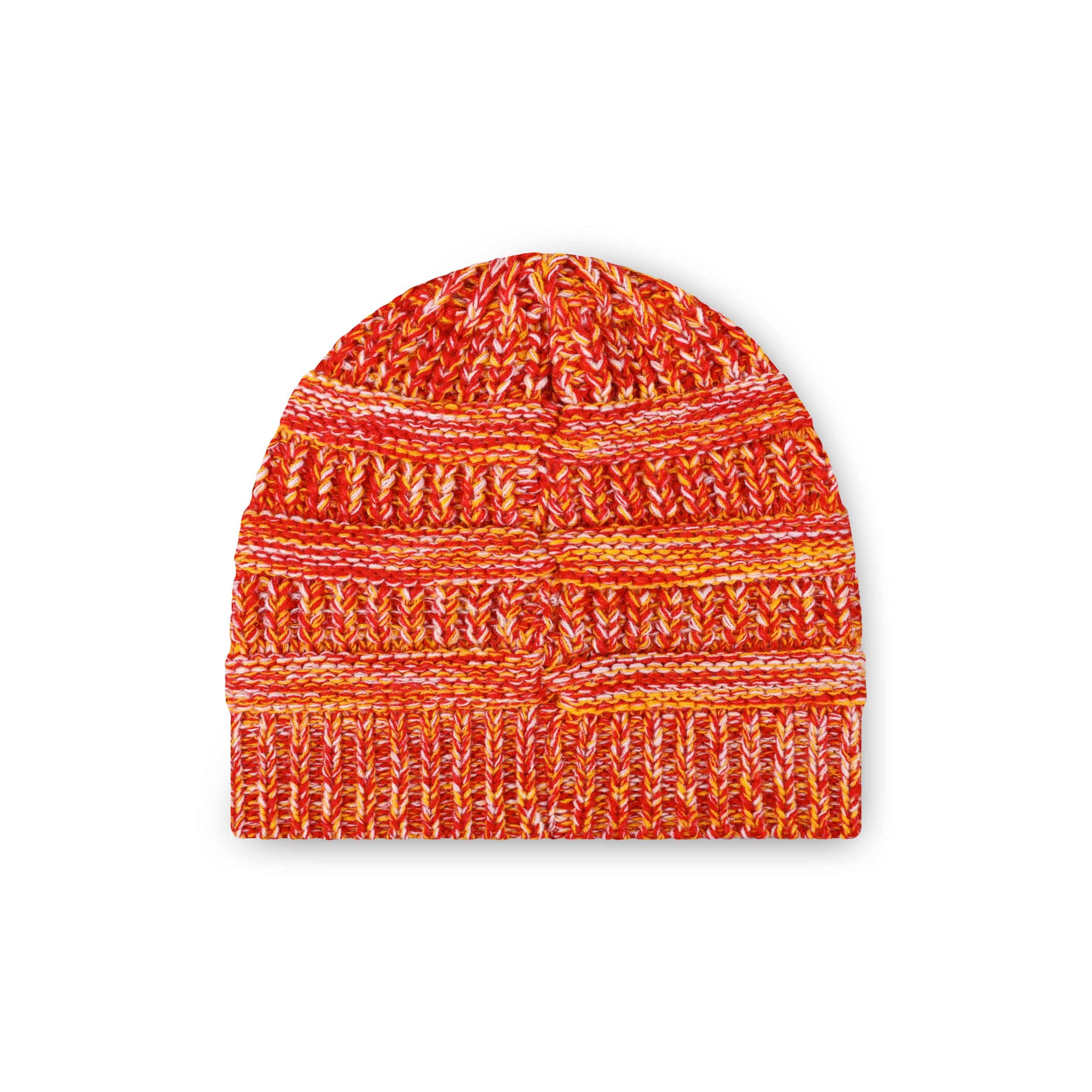 Kansas City Chiefs NFL Womens Color Wave Ponytail Beanie - Image 2